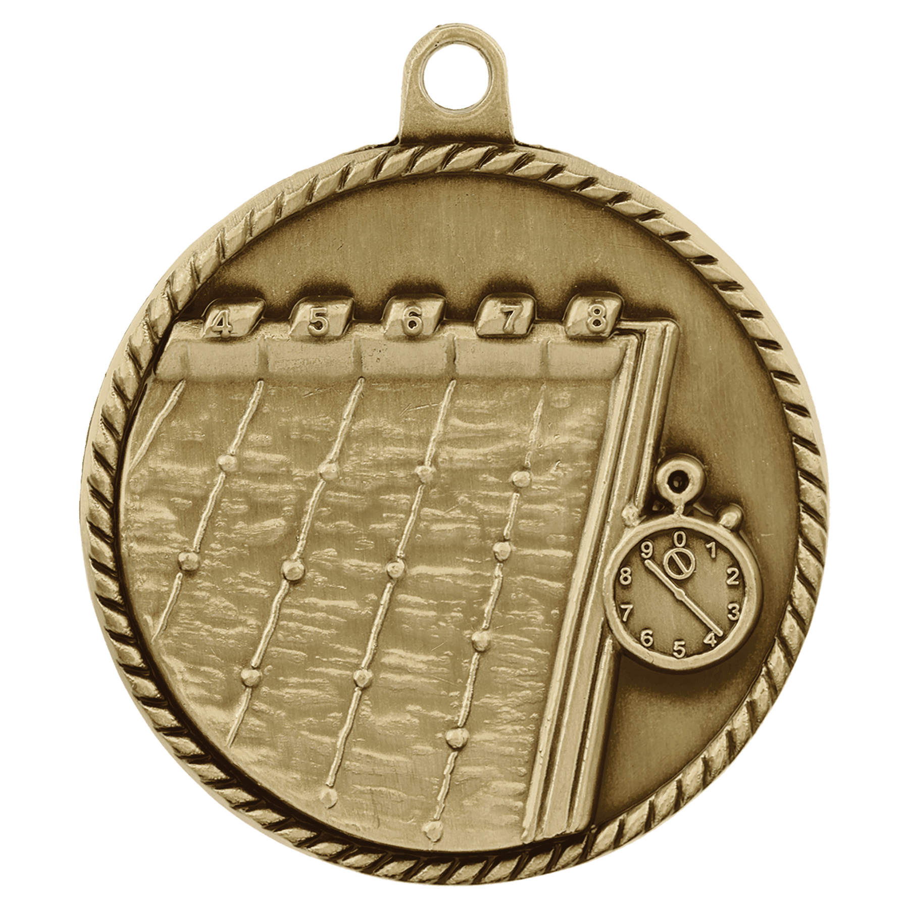 Swimming High Relief Medal-Gold