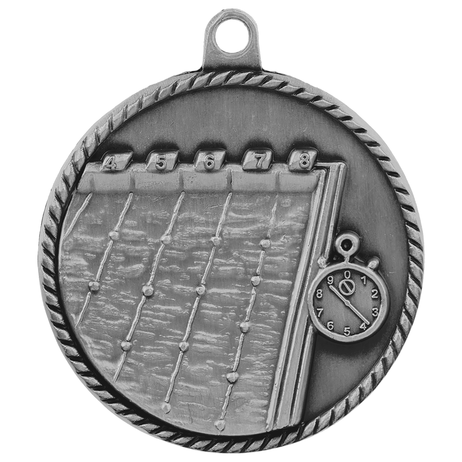 Swimming High Relief Medal-Silver