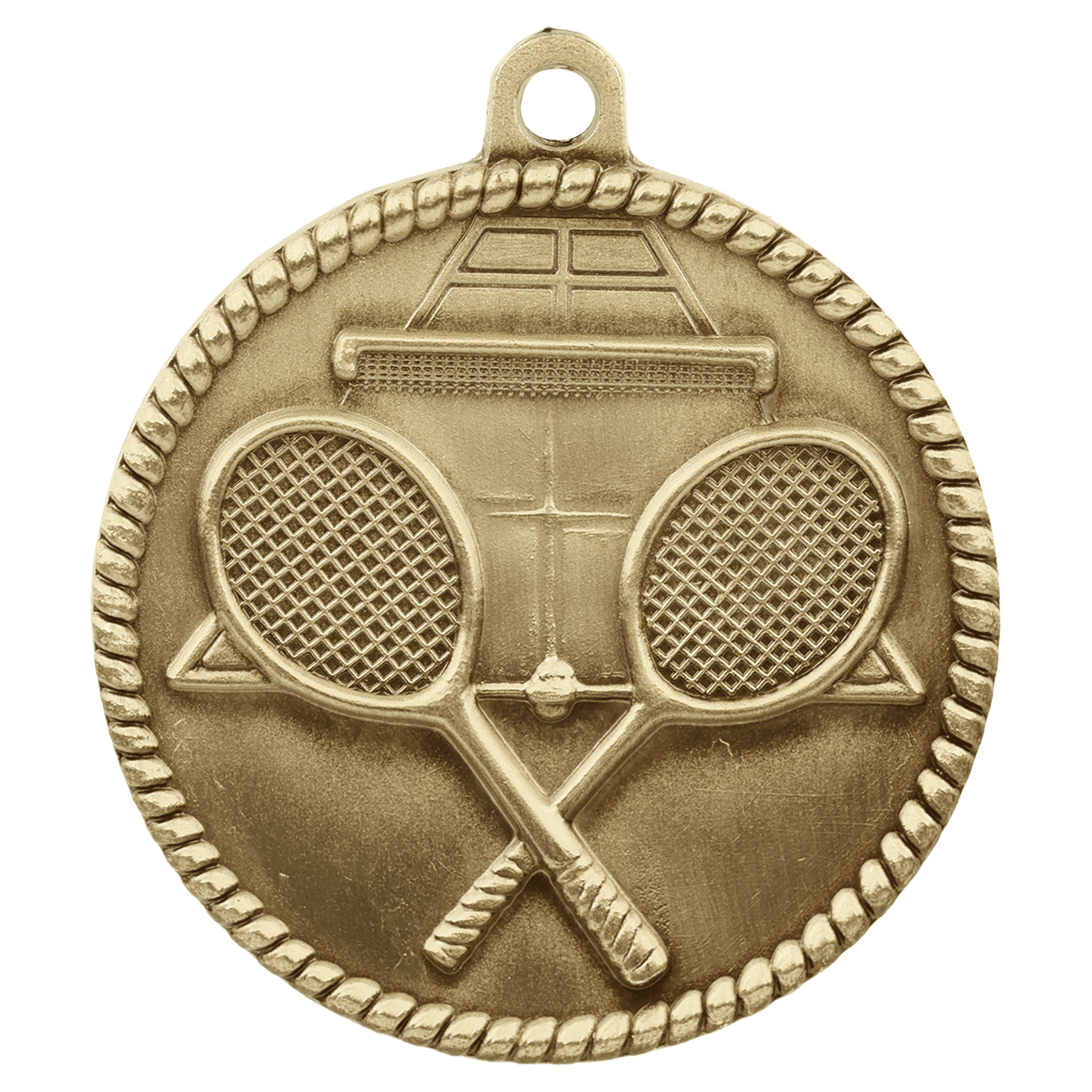 Tennis High Relief Medal-Gold