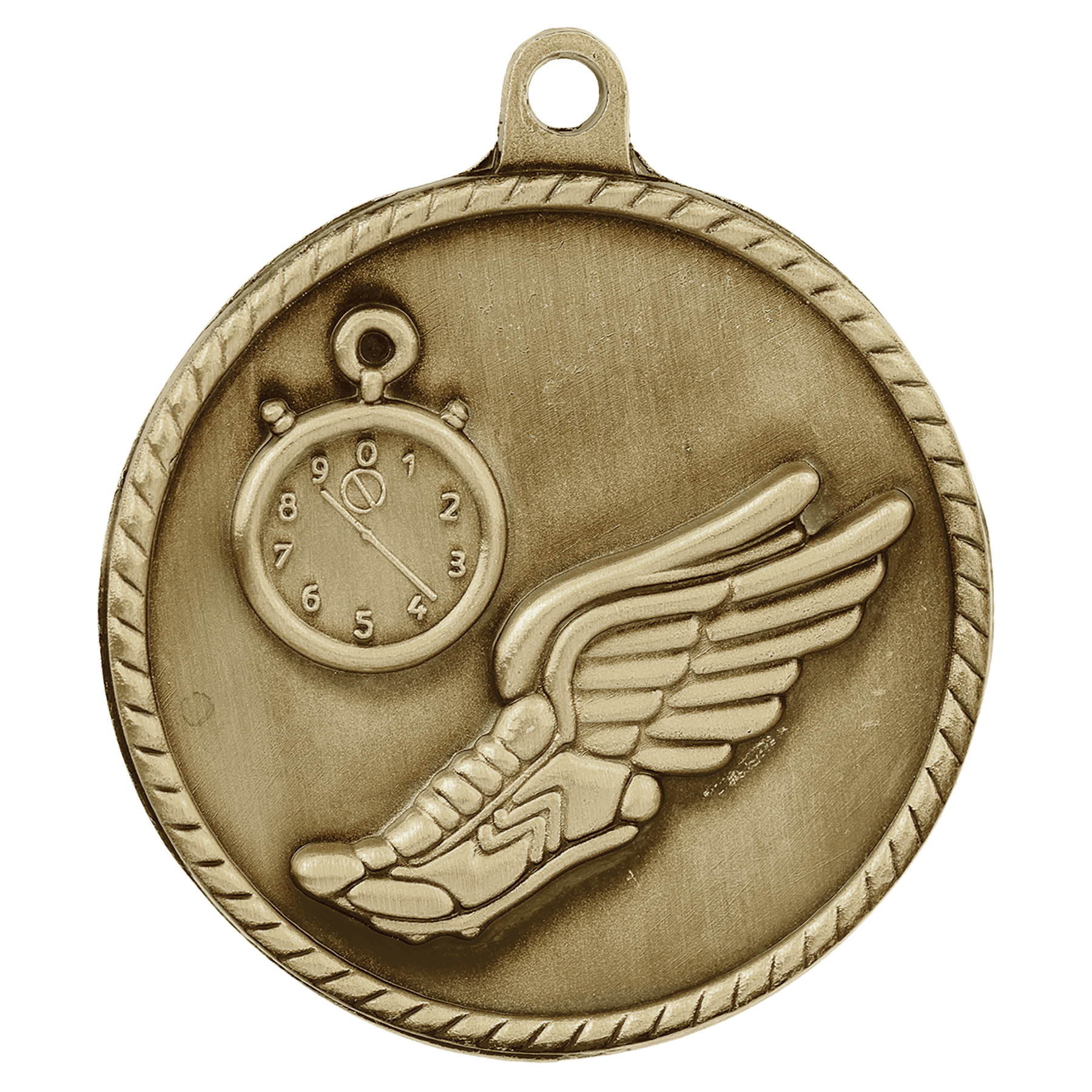 Track High Relief Medal-Gold