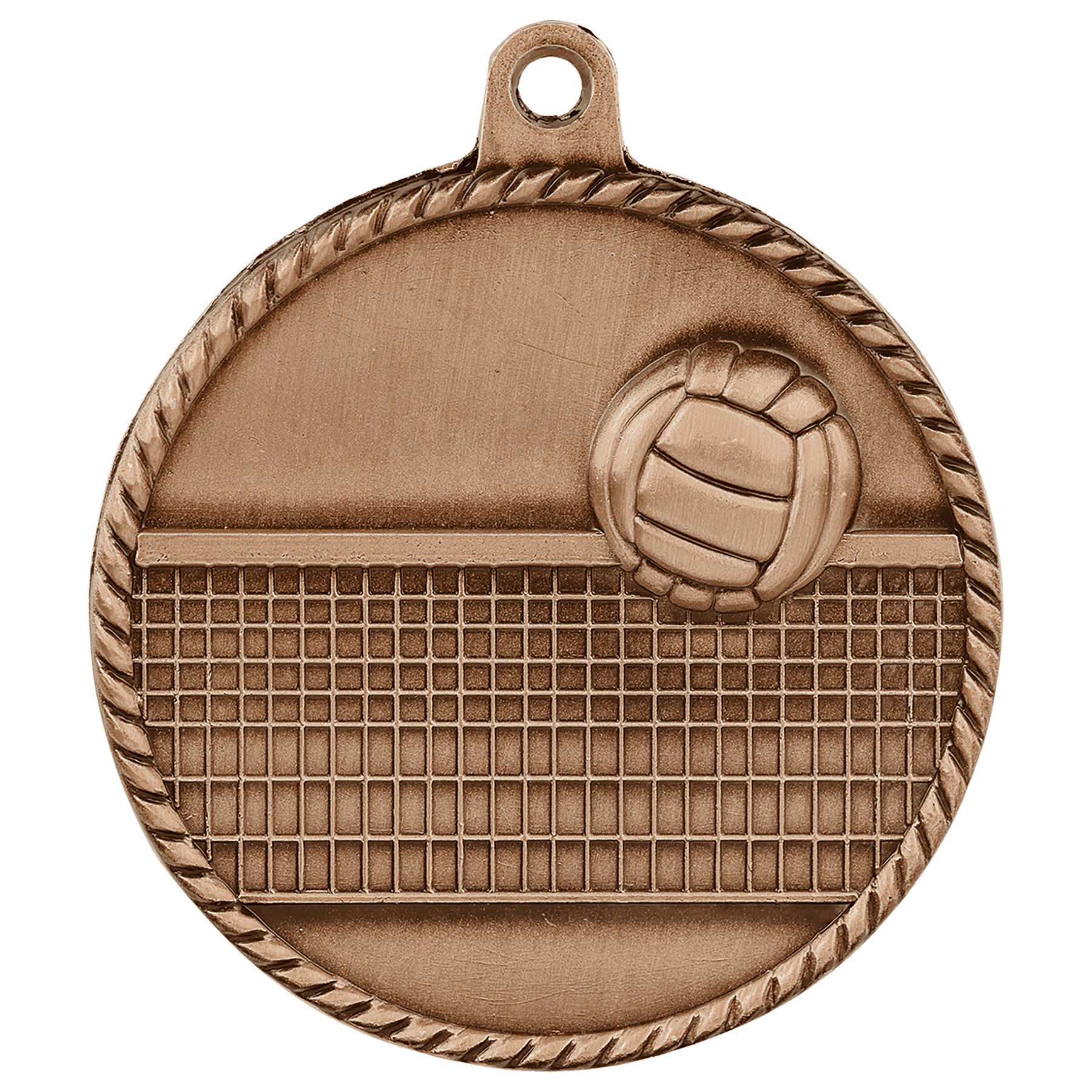 Volleyball High Relief Medal-Bronze