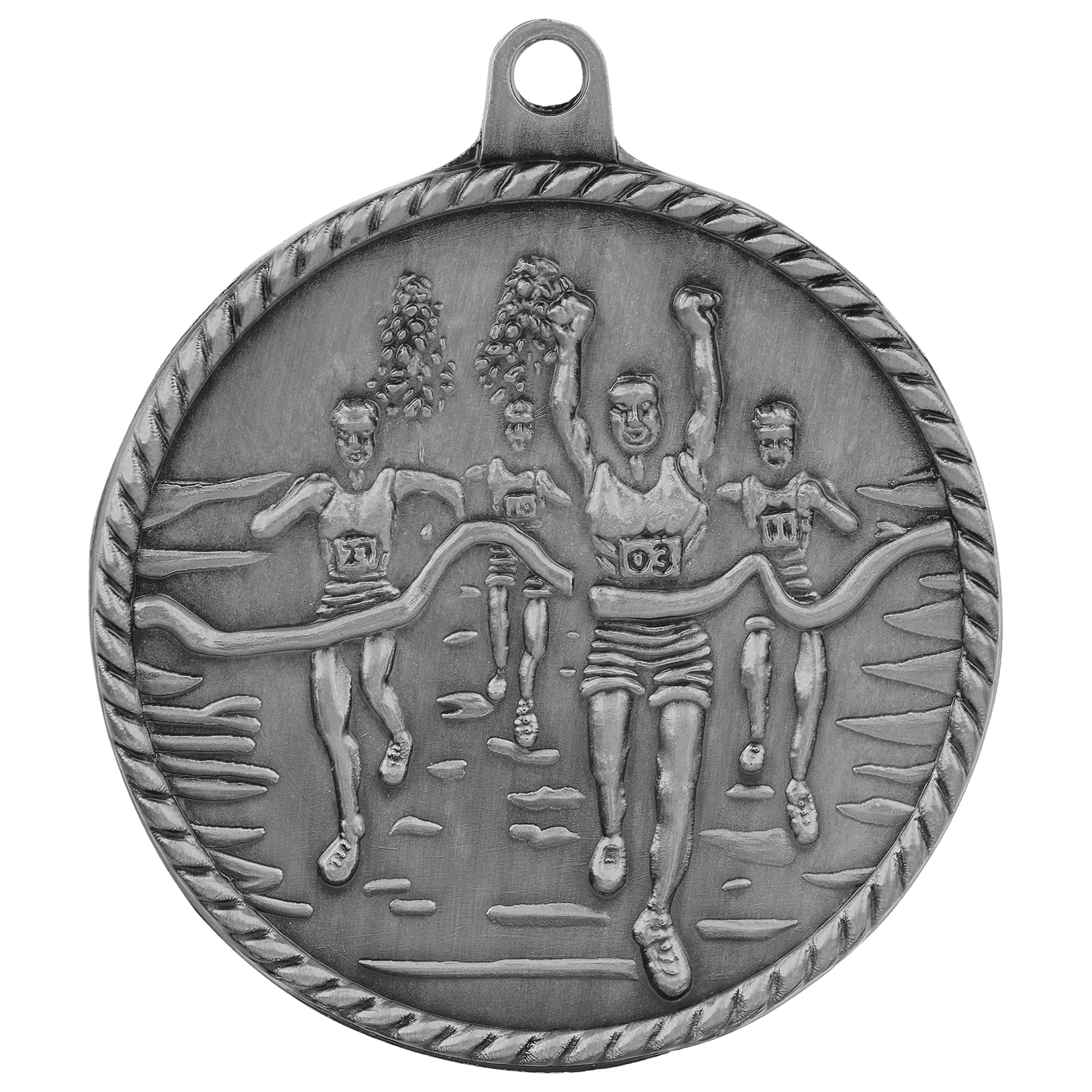 Cross Country High Relief Medal-Silver