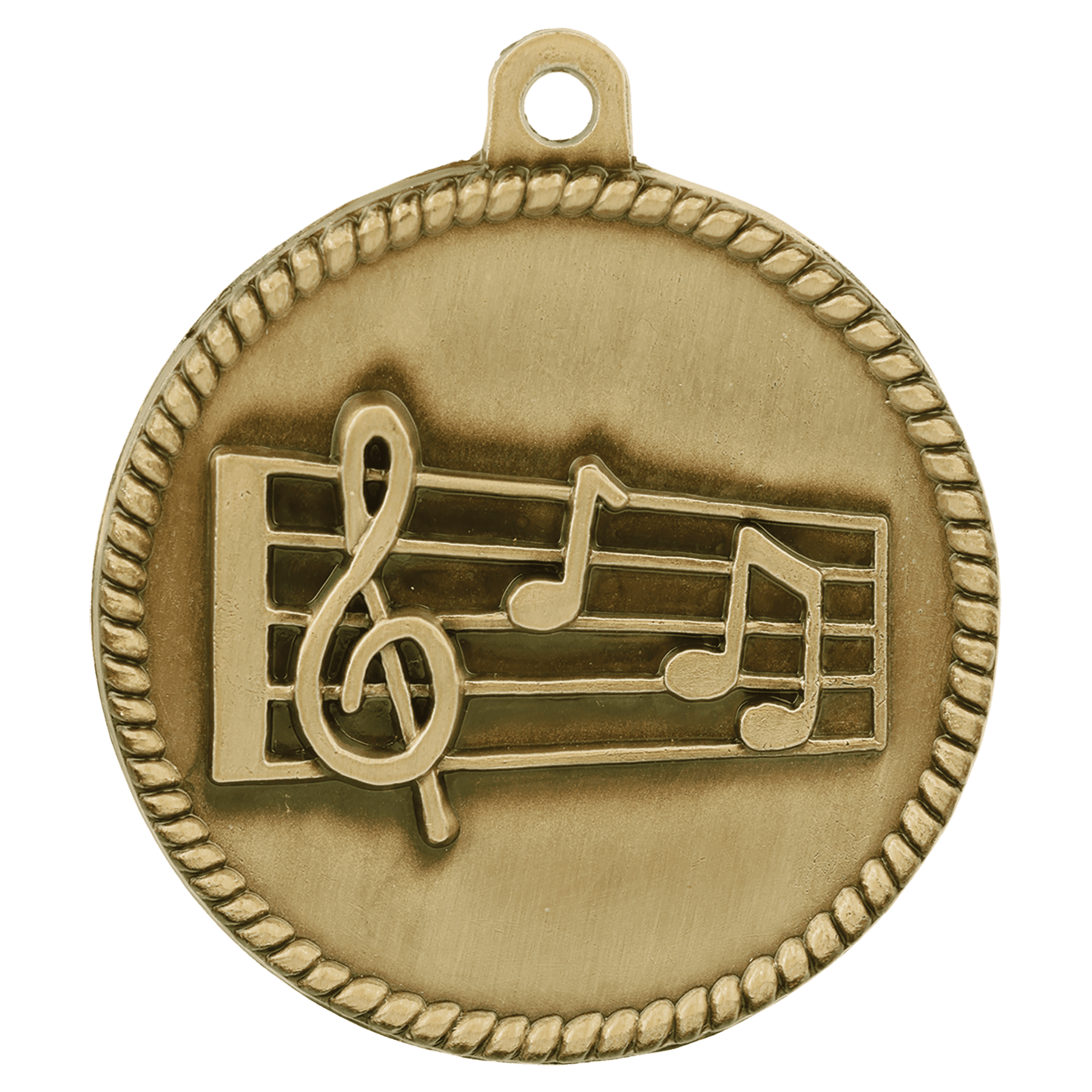 Music High Relief Medal-Gold
