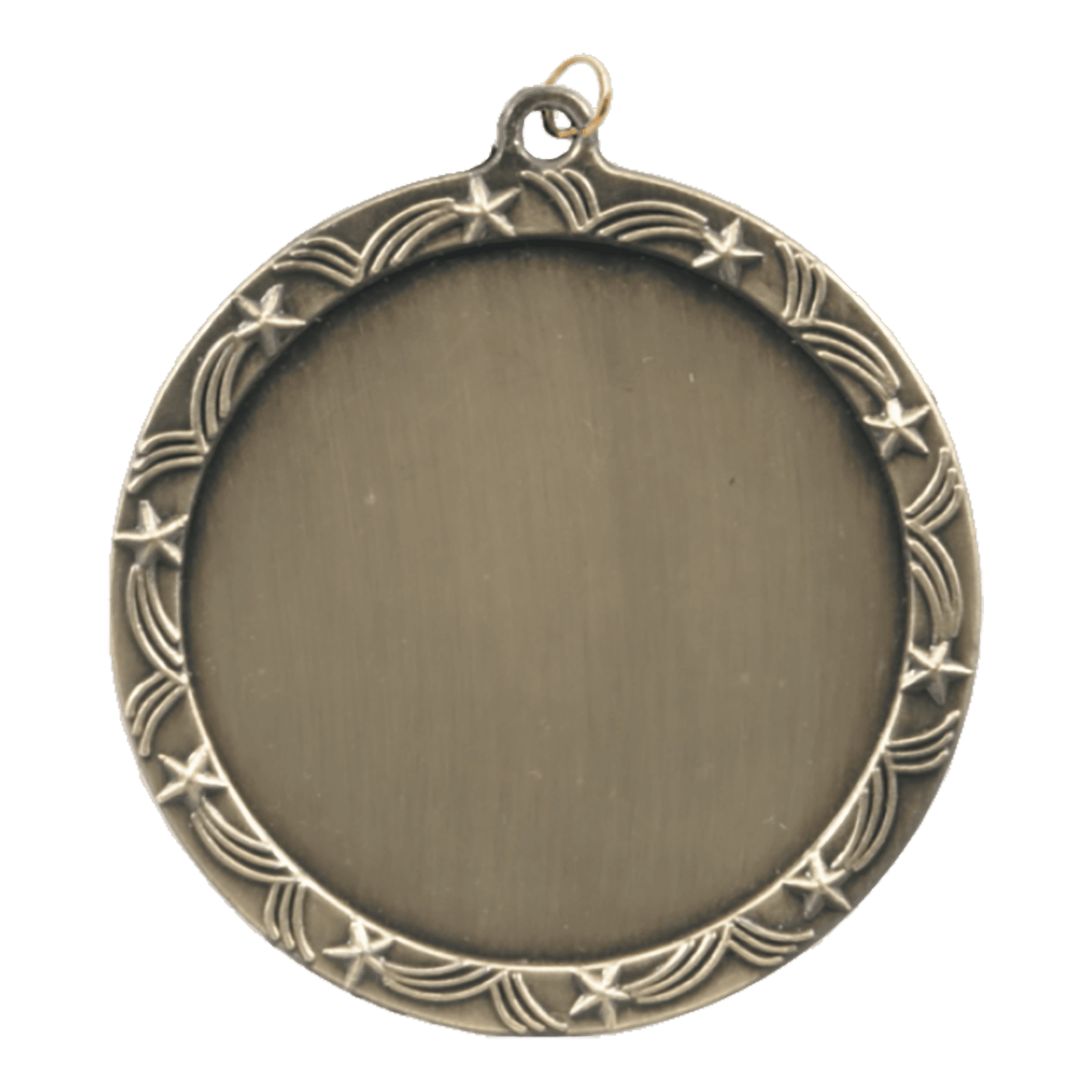 Stars 2" Insert Holder Medal-Antique Gold (Insert not Included)
