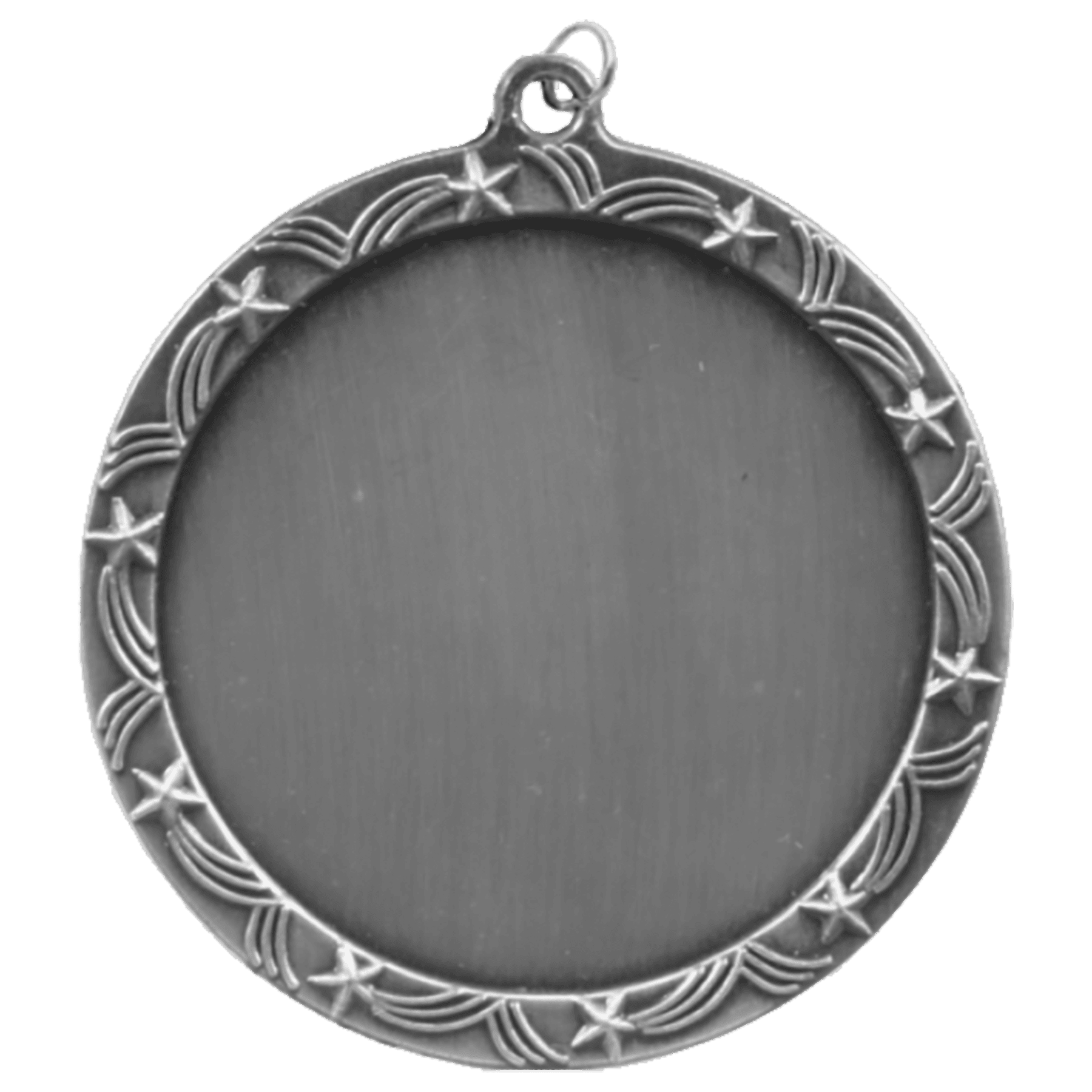Stars 2" Insert Holder Medal-Antique Silver (Insert not Included)