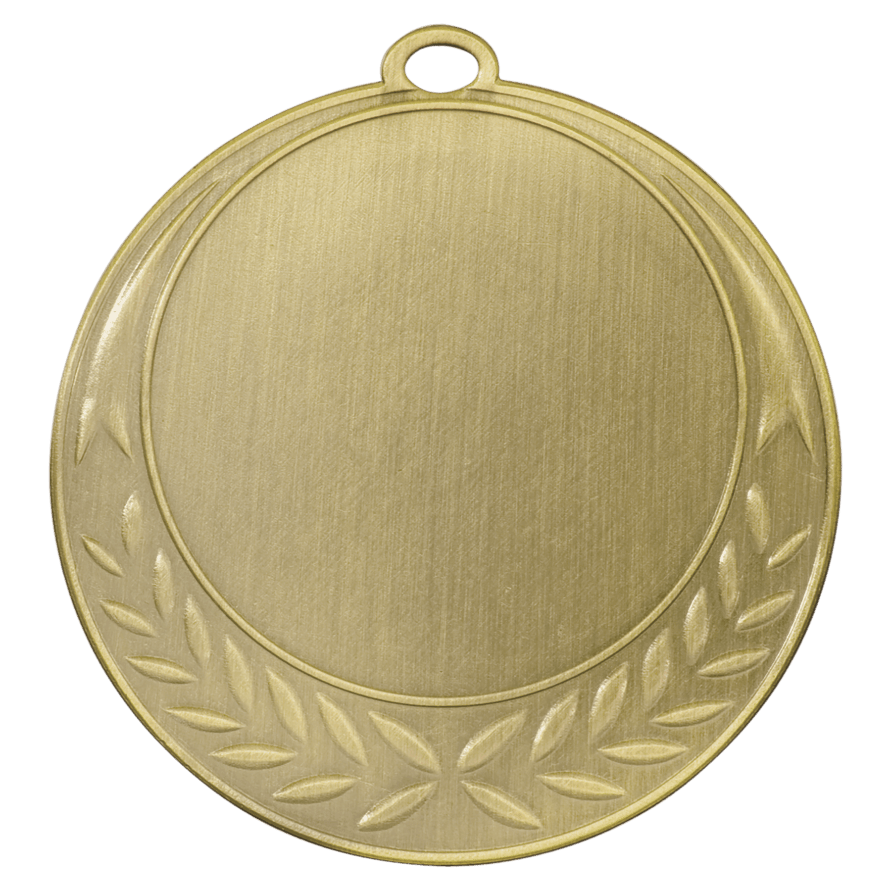 Half Wreath 2" Insert Holder Medal-Antique Gold (Insert Not Included)