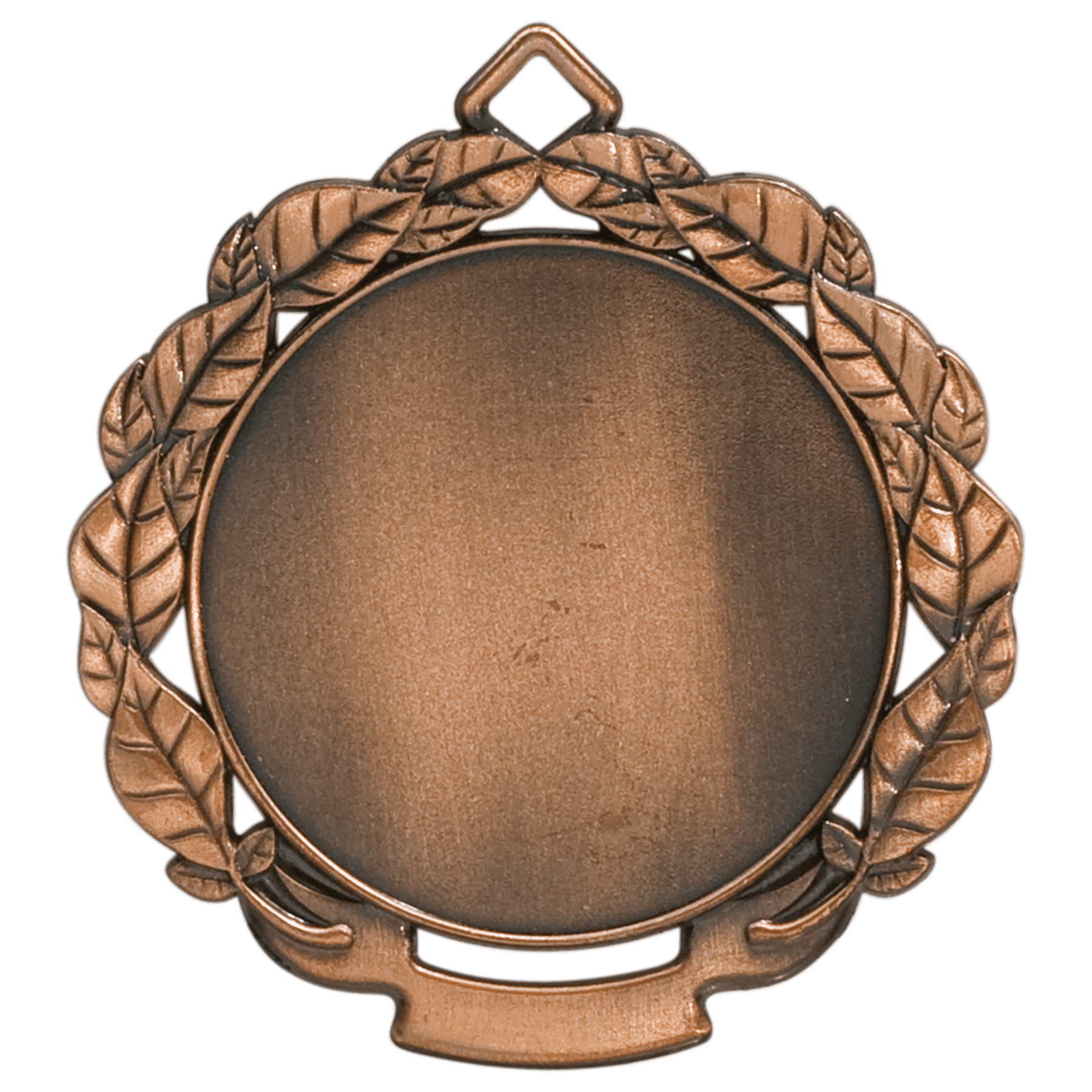 Leaf 2" Insert Holder Medal-Antique Bronze (Insert Not Incuded)