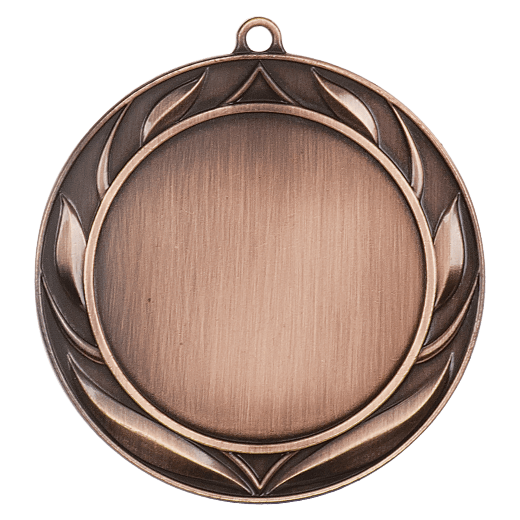 Wreath 2" Insert Holder Medal-Antique Bronze (Insert Not Included)