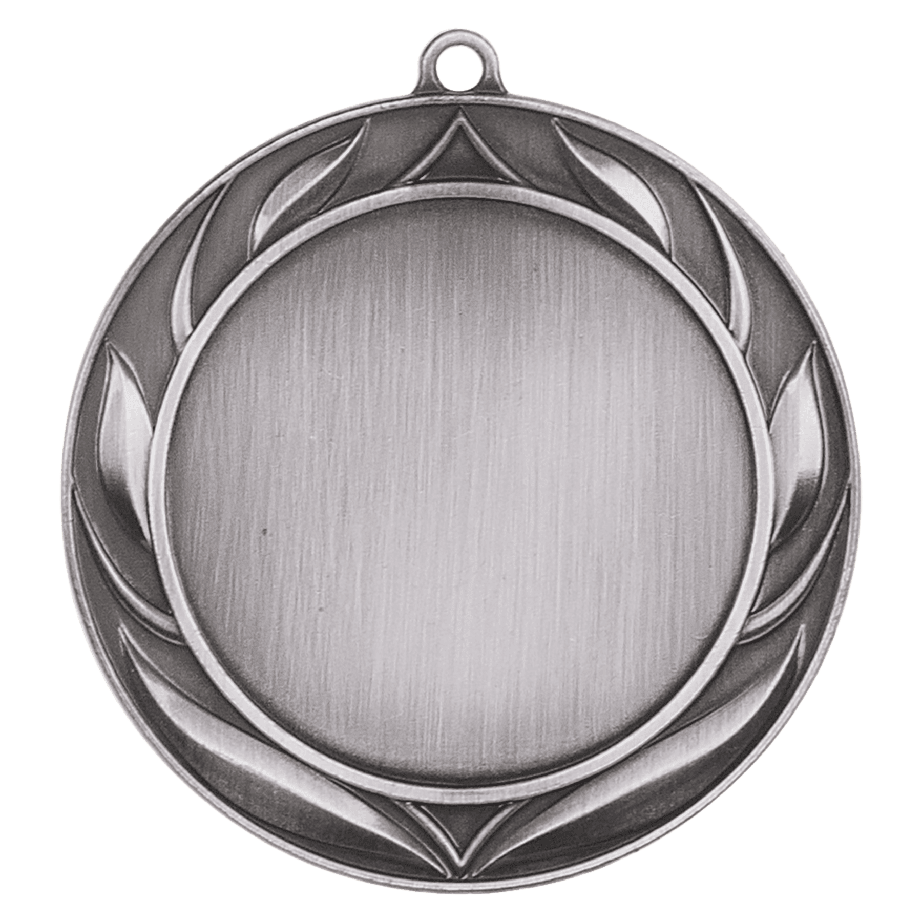 Wreath 2" Insert Holder Medal-Antique Silver (Insert Not Included)
