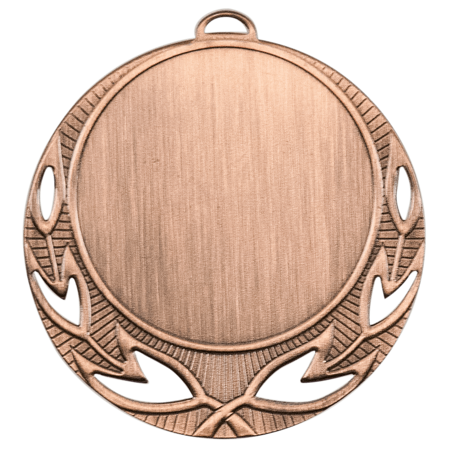 Open Wreath 2" Insert Holder Medal-Antique Bronze (Insert Not Included)
