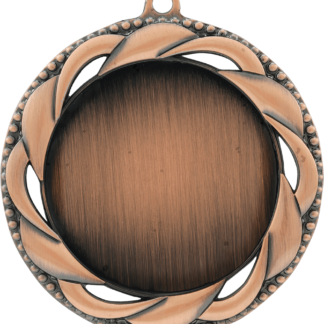 Rosette 2" Insert Holder Medal-Antique Bronze (Insert Not Included)