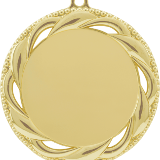 Rosette 2" Insert Holder Medal-Bright Gold (Insert Not Included)