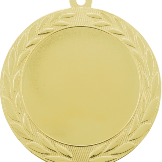 Wreath 2" Insert Holder Medal-Bright Gold (Insert Not Included)