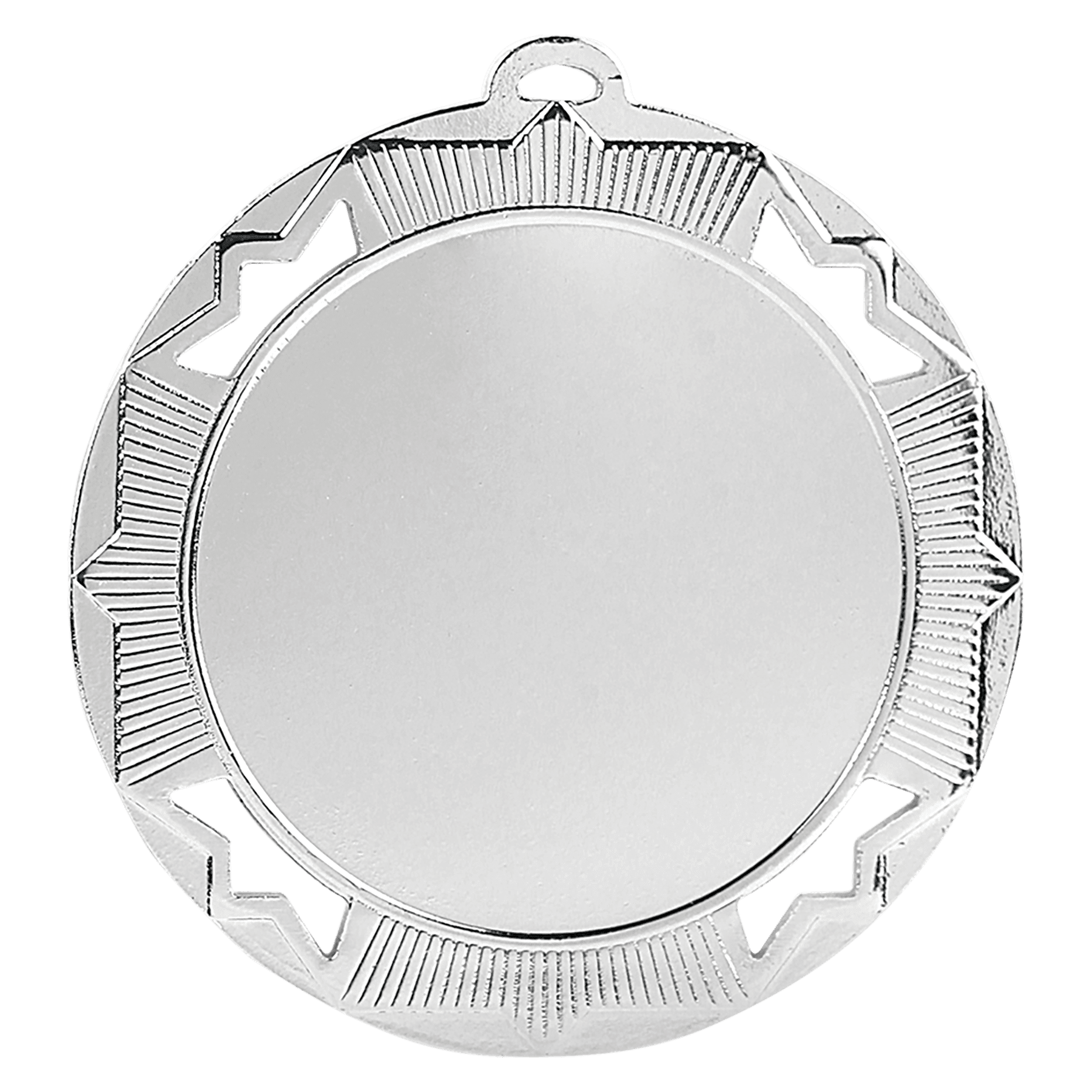 Crown 2" Insert Holder Medal-Bright Silver (Insert Not Included)
