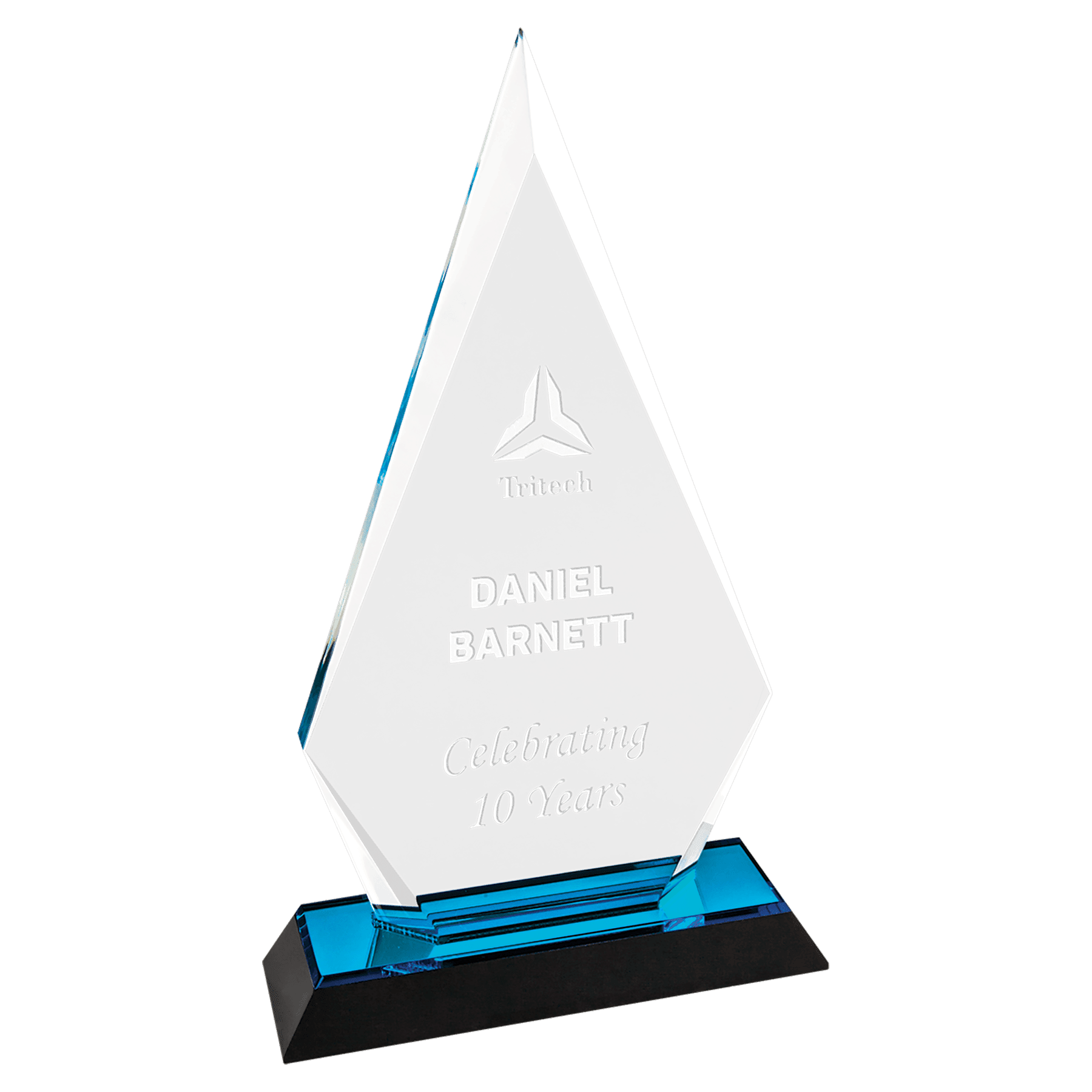 9" Blue Arrow Point Impress Acrylic