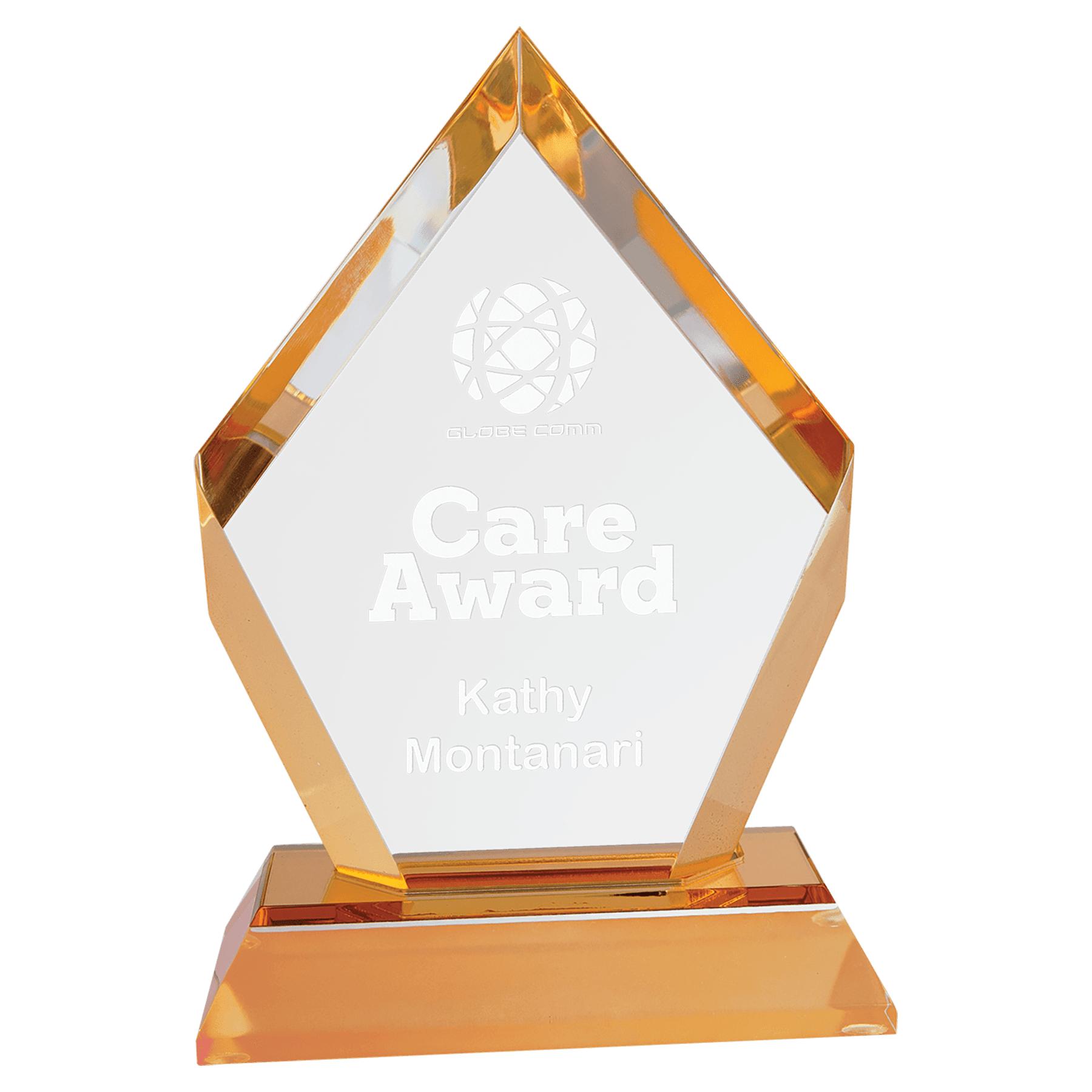 Gold Frosted Base Diamond Impress Acrylic