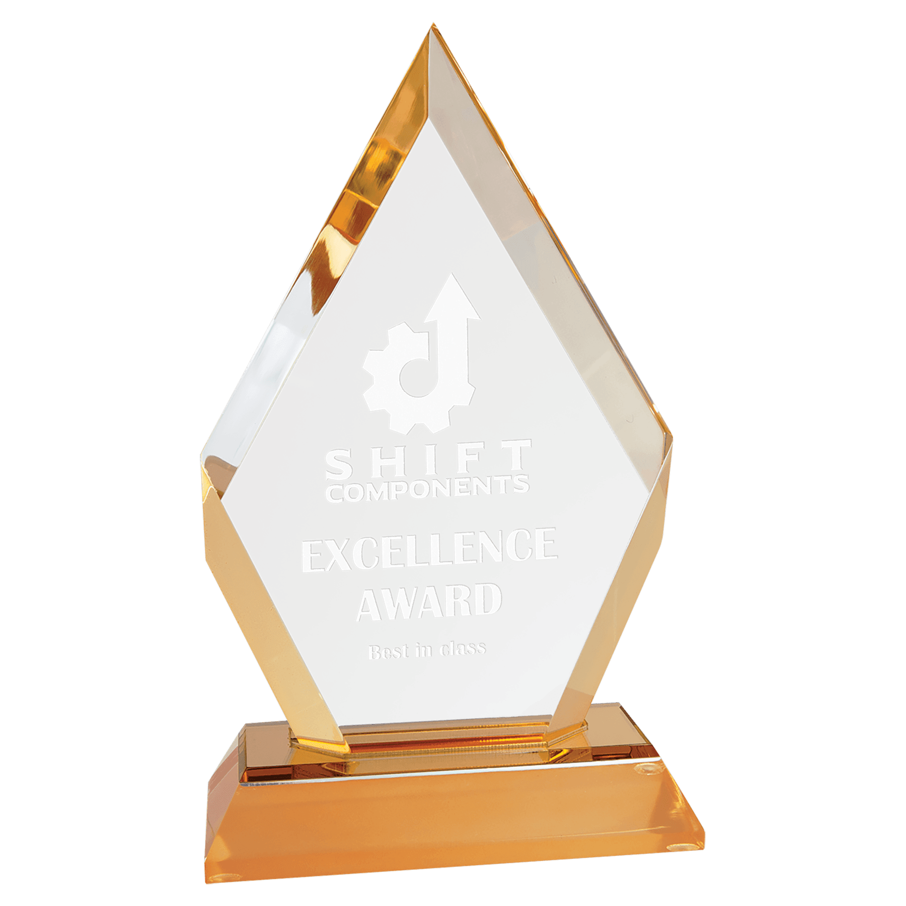 Gold Frosted Base Diamond Impress Acrylic