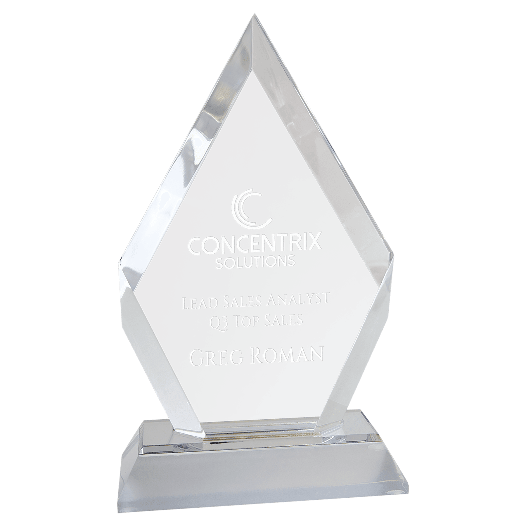 Silver Frosted Base Diamond Impress Acrylic