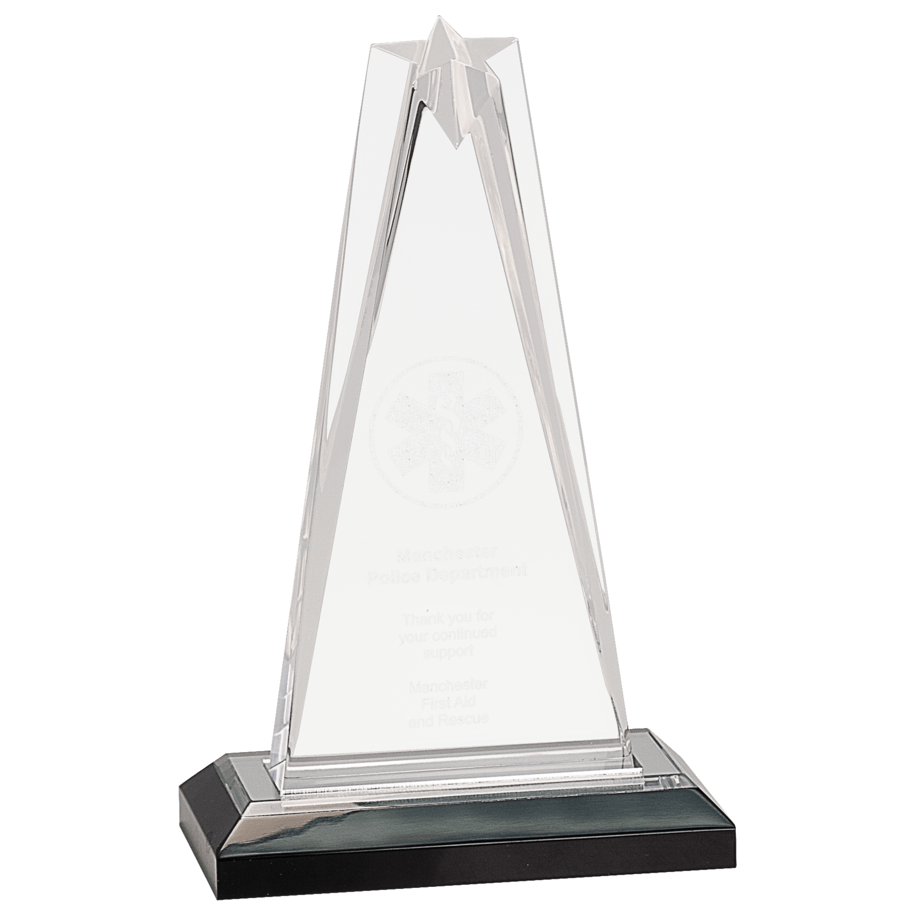 8" Silver Star Impress Acrylic with Base