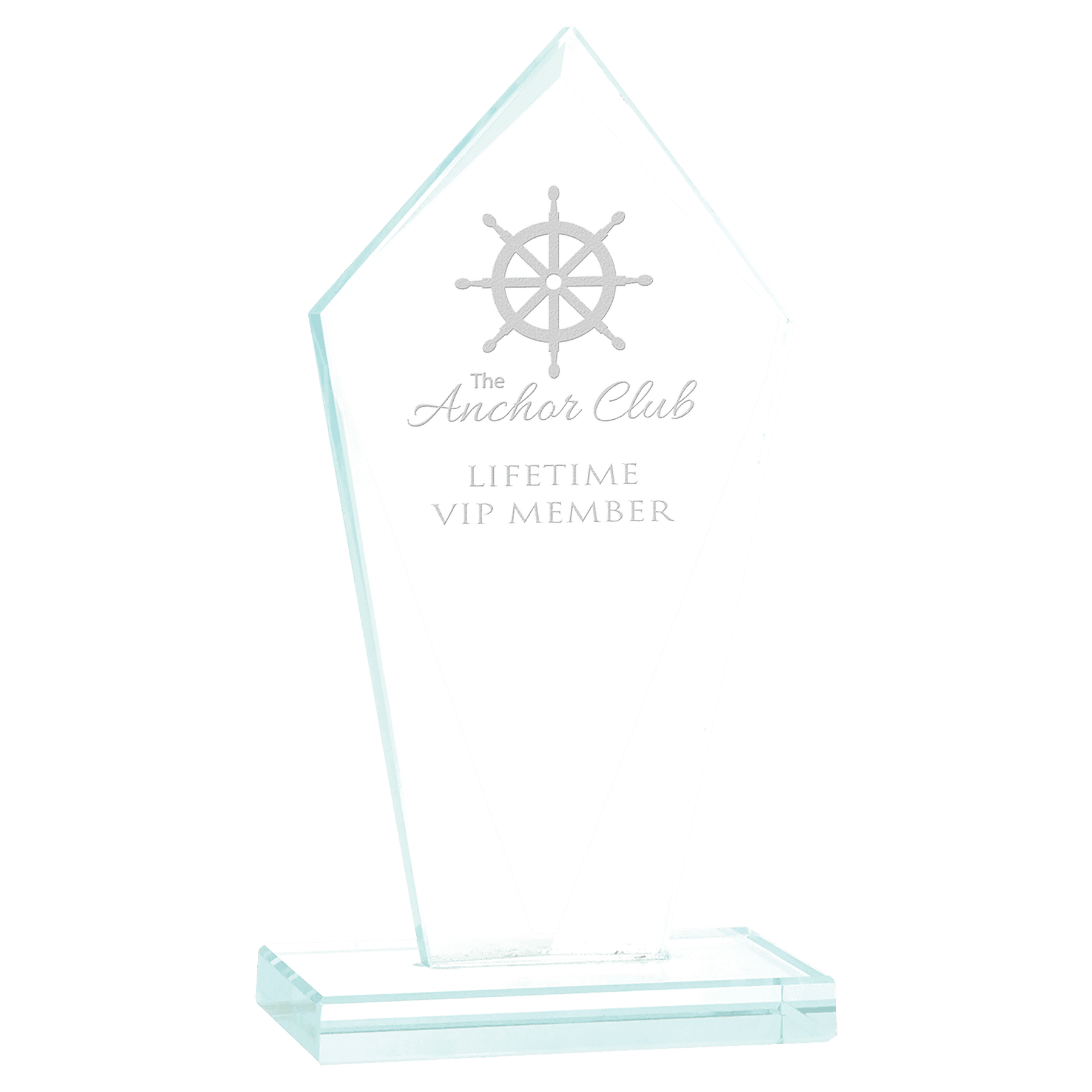 Large Diamond Jade Glass Award