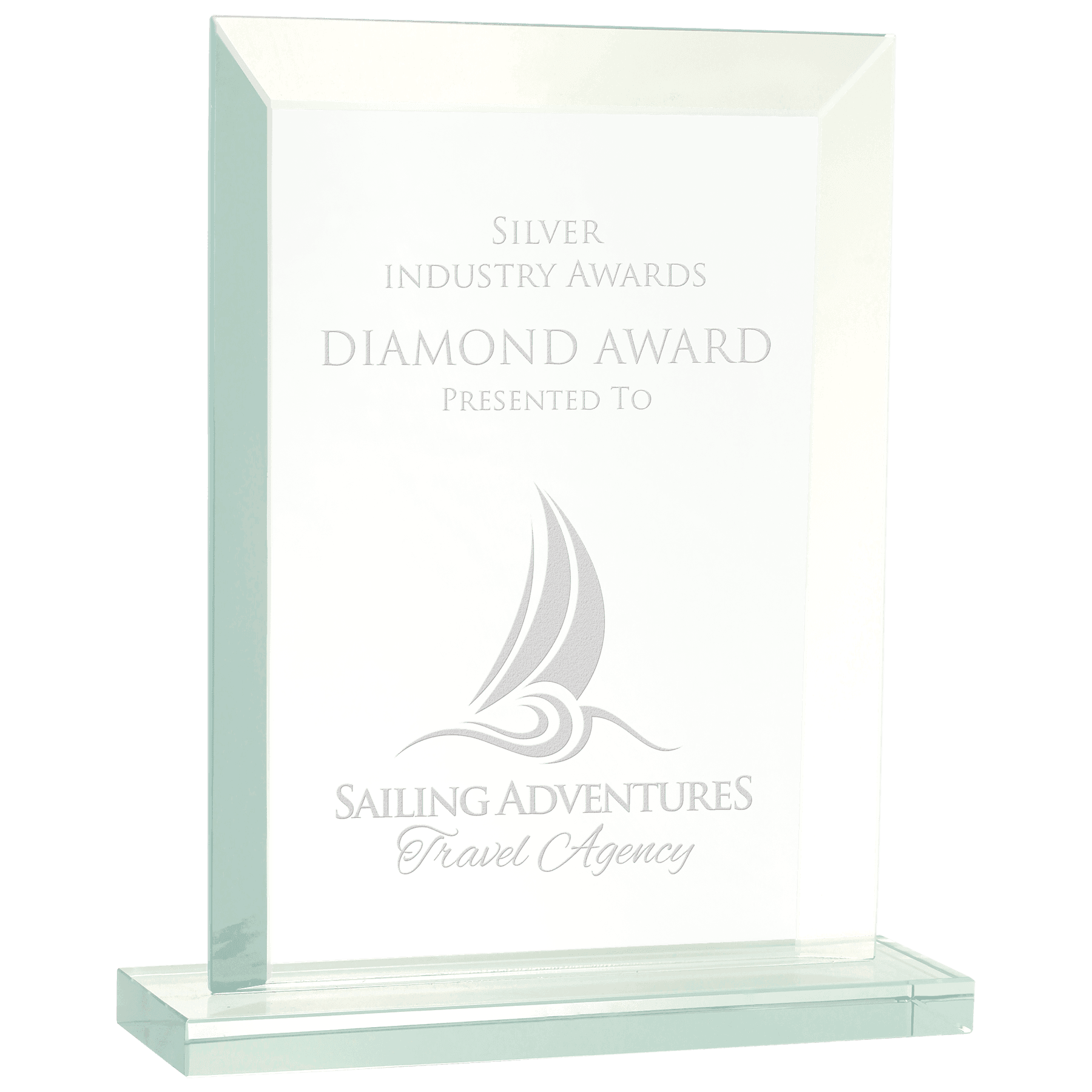 Medium Rectangle Jade Glass Award