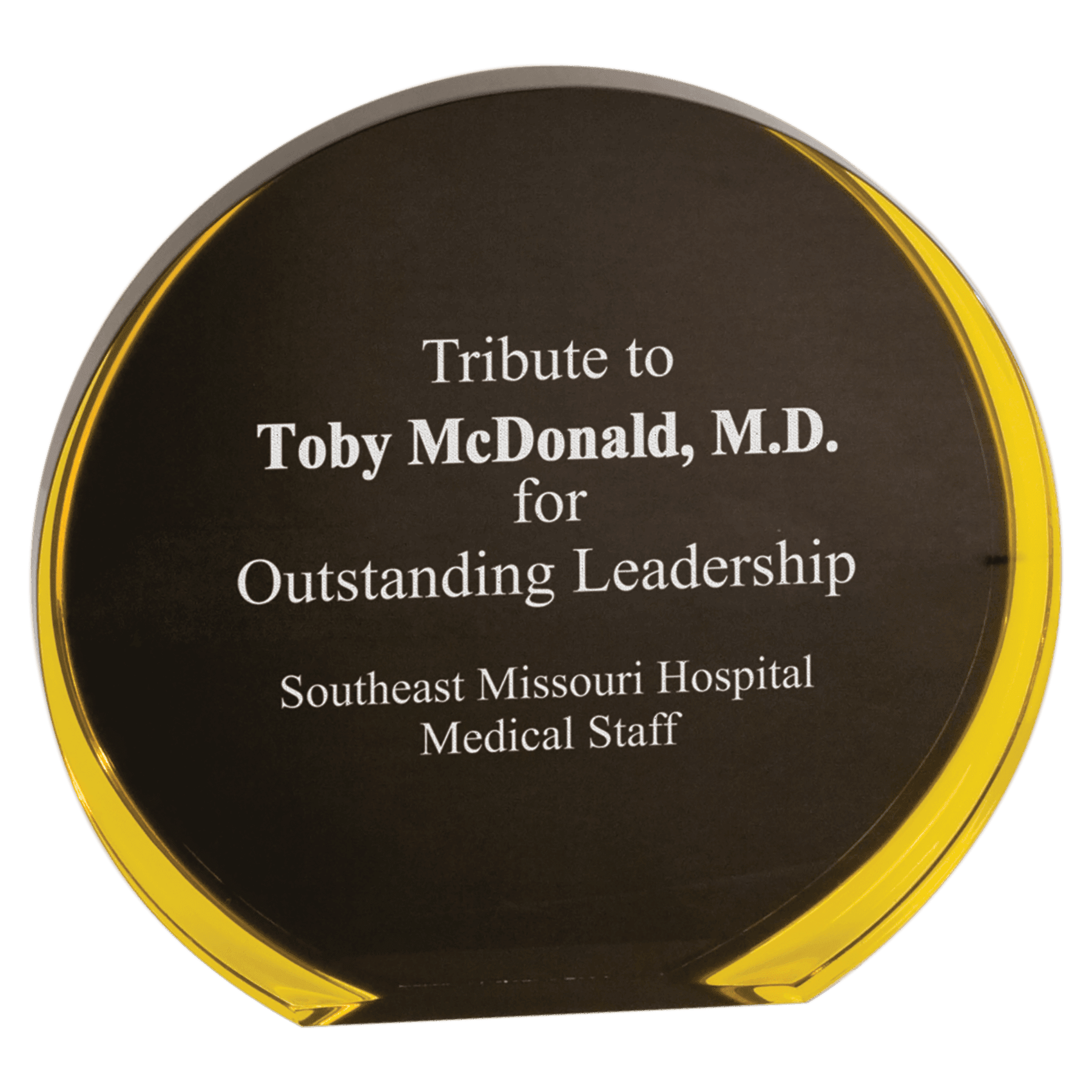 Black/Gold Luminary Circle Acrylic