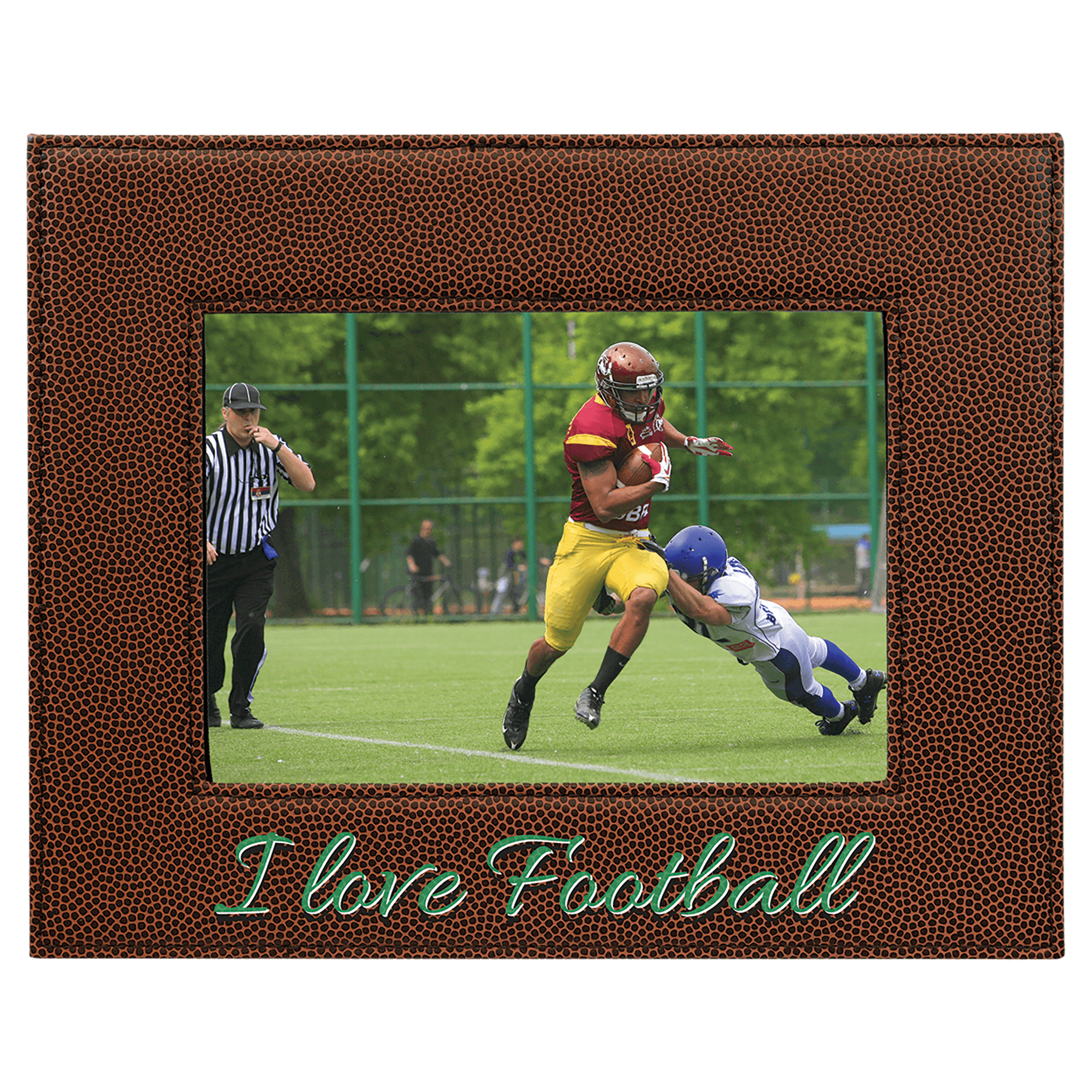 Football Leatherette 5x7 Photo Frame