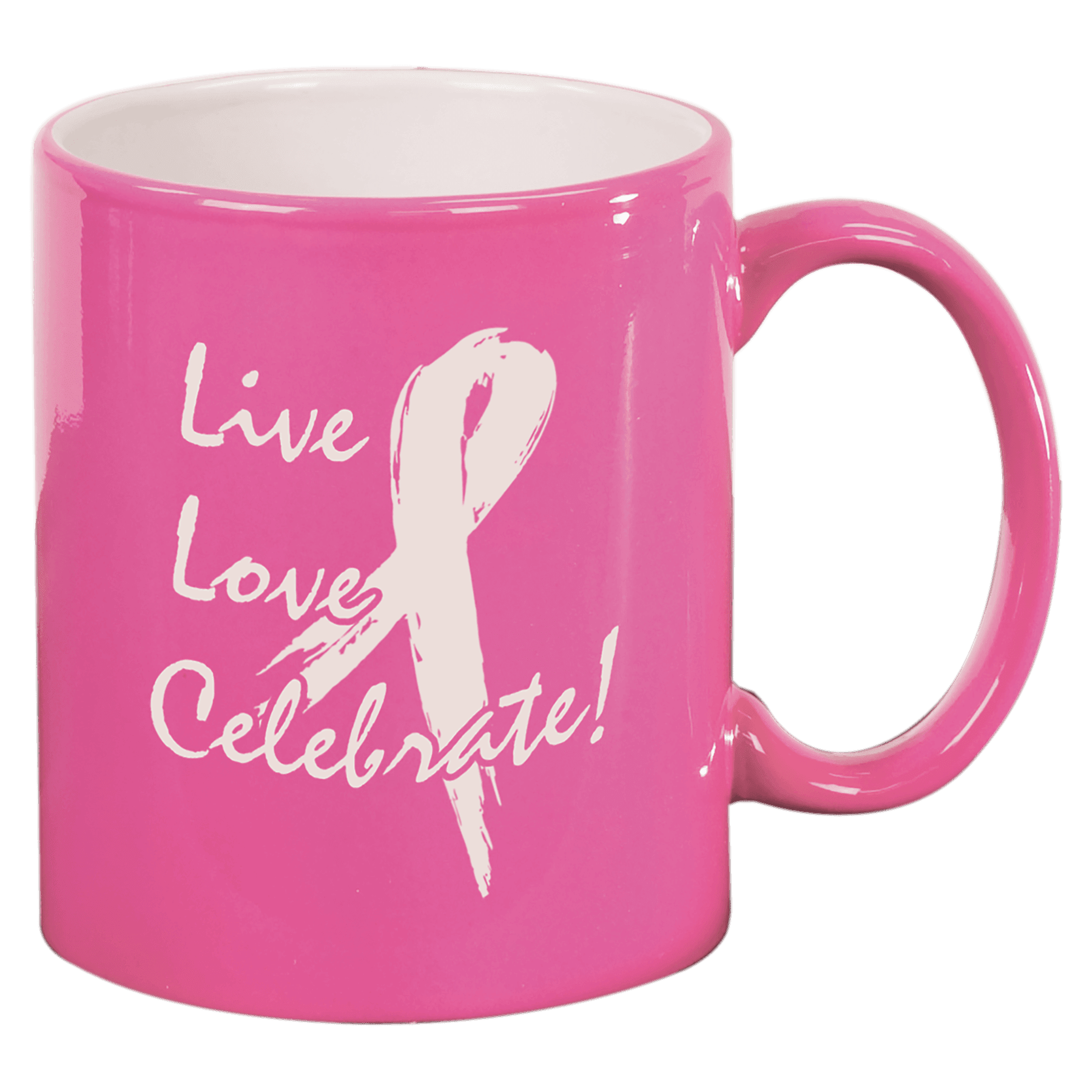 11 oz. Pink Round Ceramic Mug