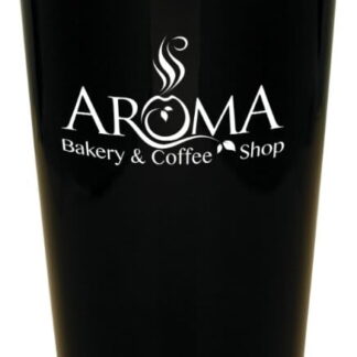 Black 14 oz. Ceramic Latte Mug