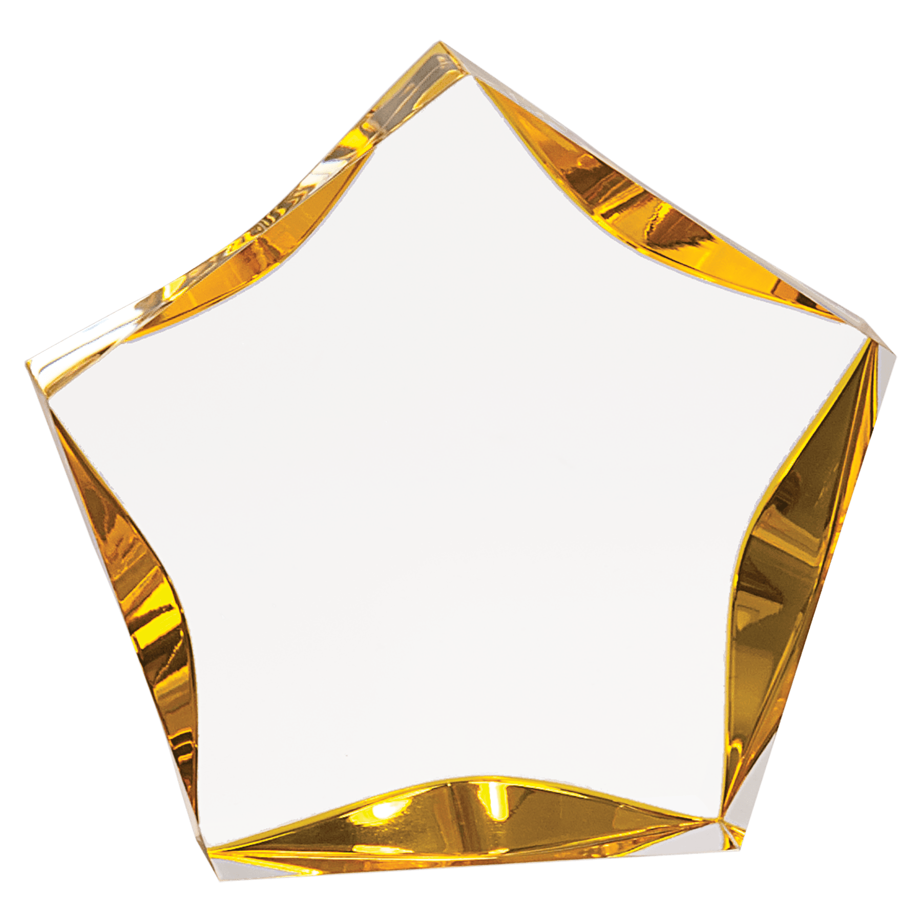 5" Clear & Gold Luminary Premier Acrylic