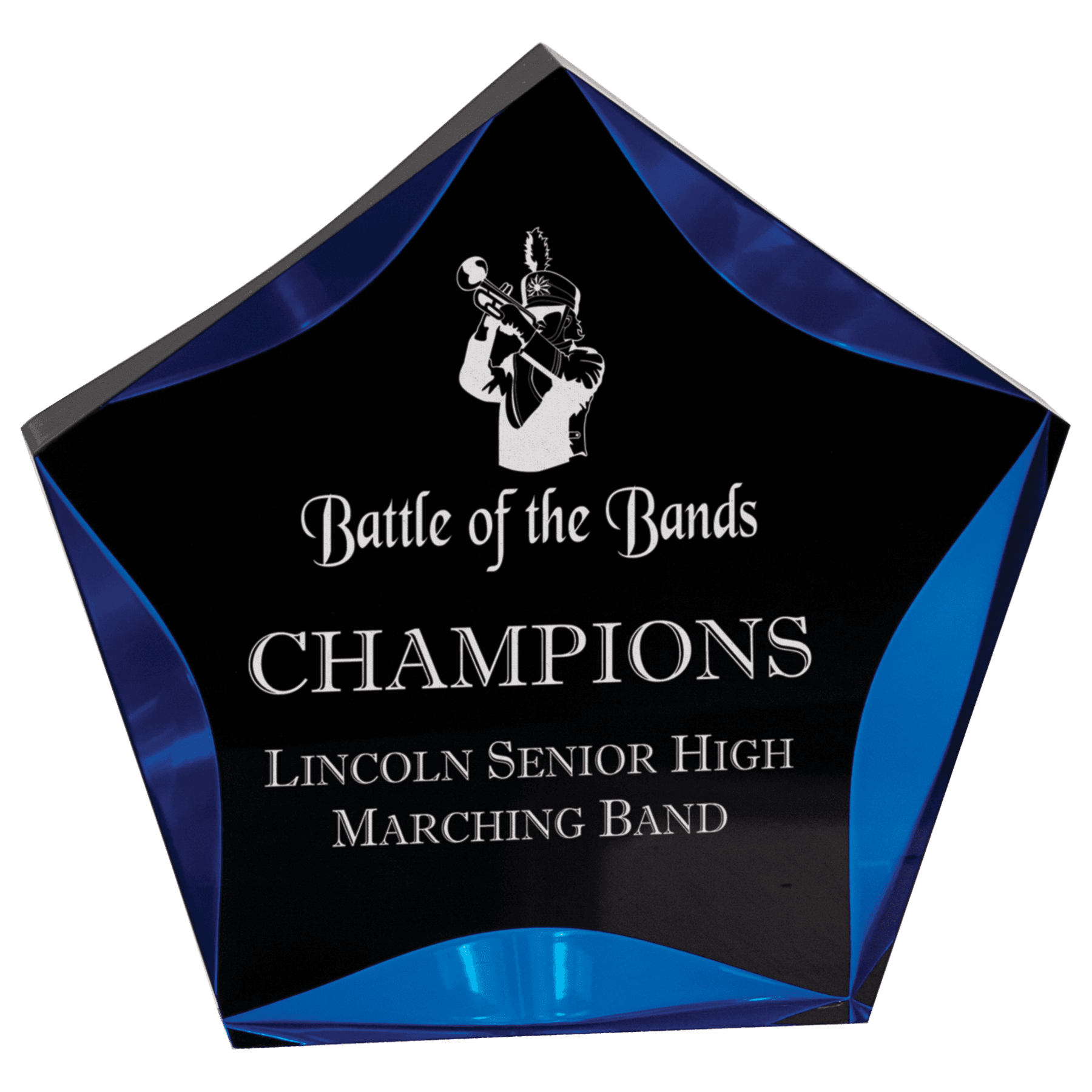 6"  Black & Blue Luminary Premier Acrylic