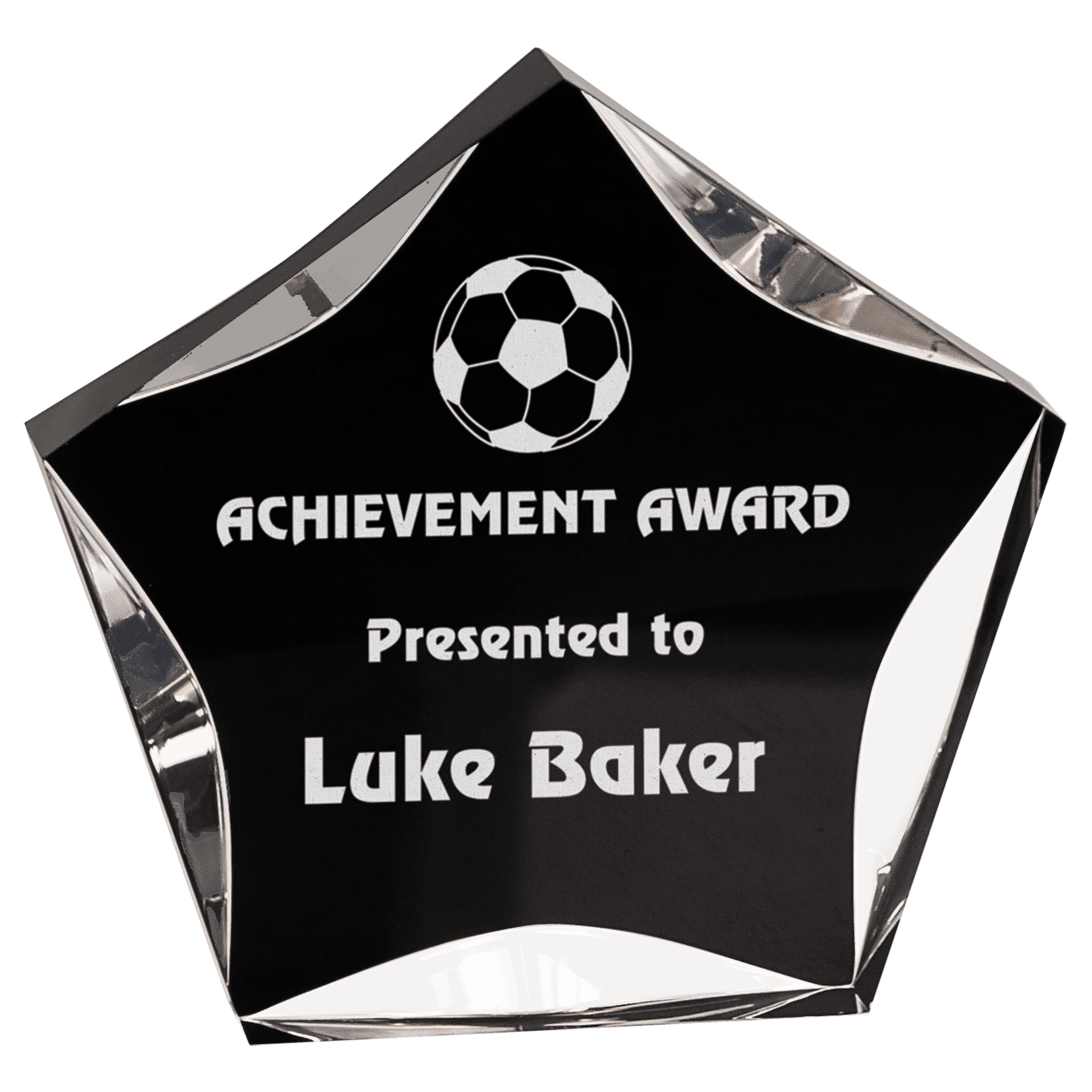 6"  Black & Clear Luminary Premier Acrylic