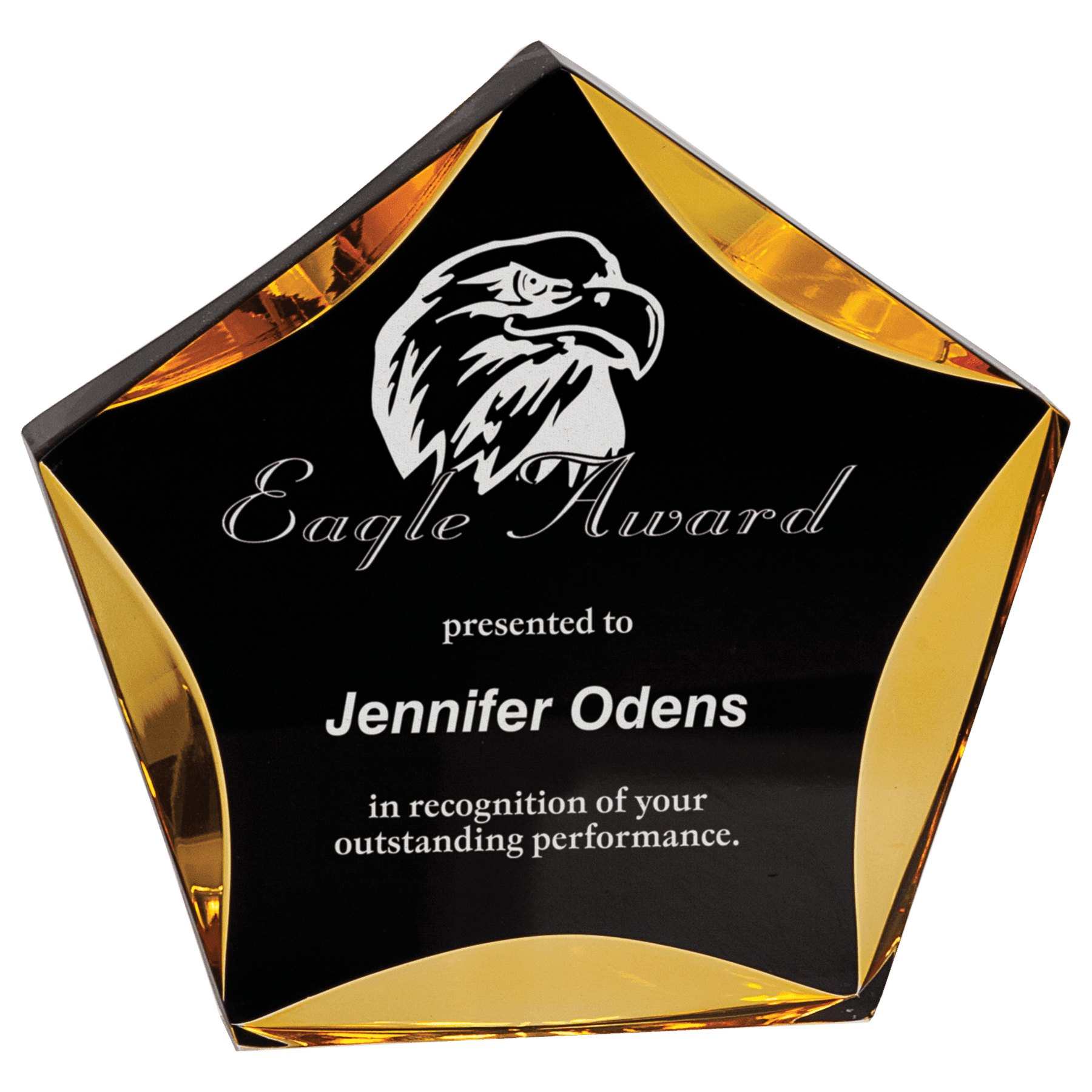 6" Black & Gold Luminary Premier Acrylic