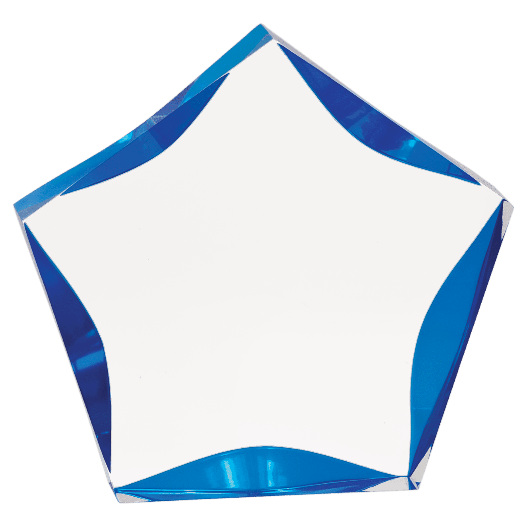 6" Clear & Blue Luminary Premier Acrylic