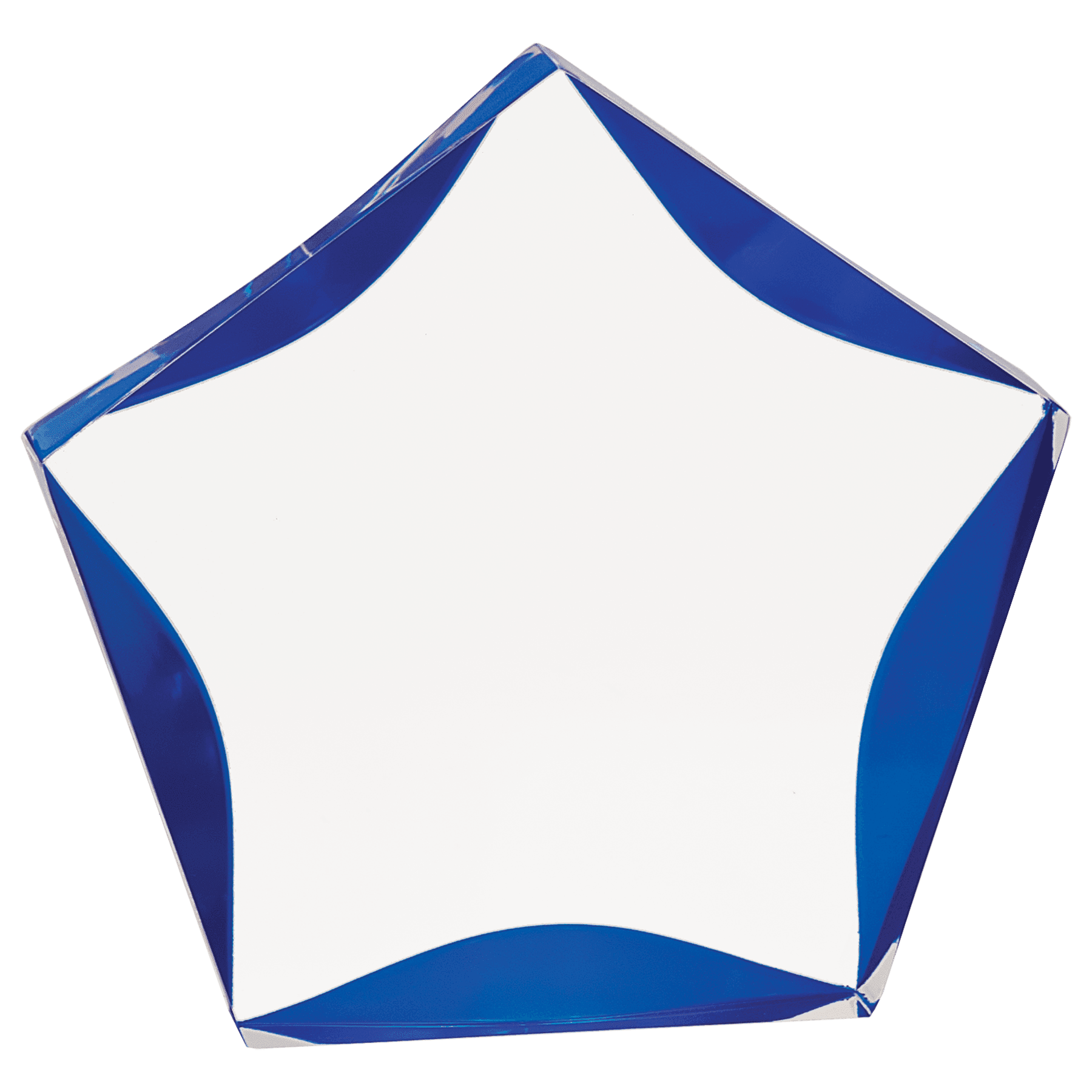 7" Clear & Blue Luminary Premier Acrylic