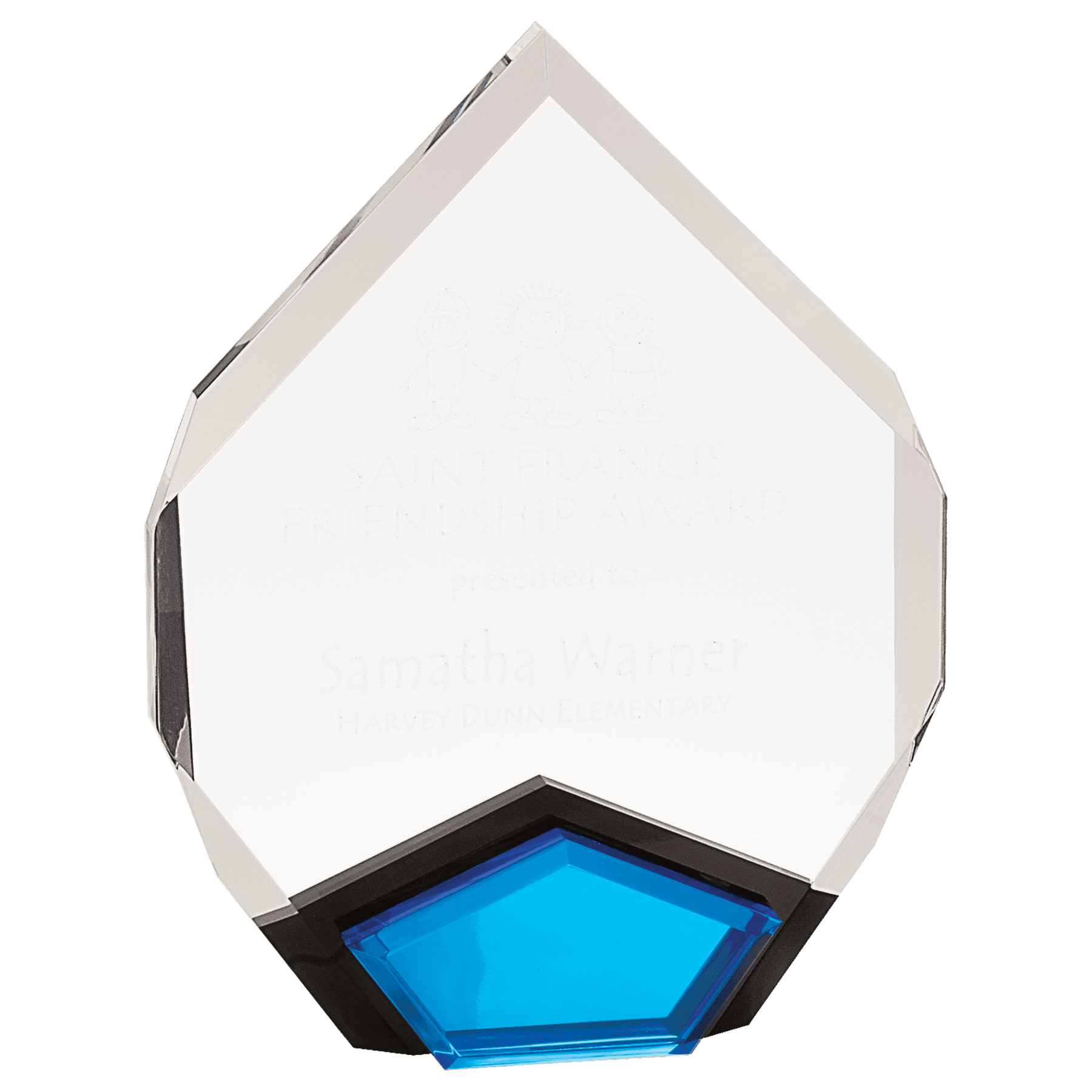 7" x 9" Blue Marquis Acrylic