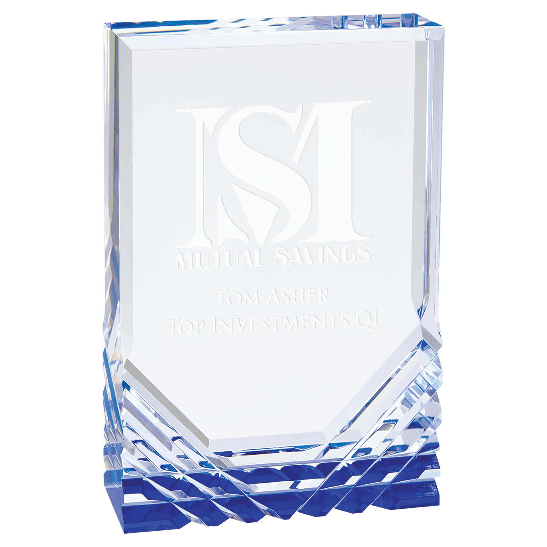 4 1/4" x 6" Blue Jewel Mirage Acrylic