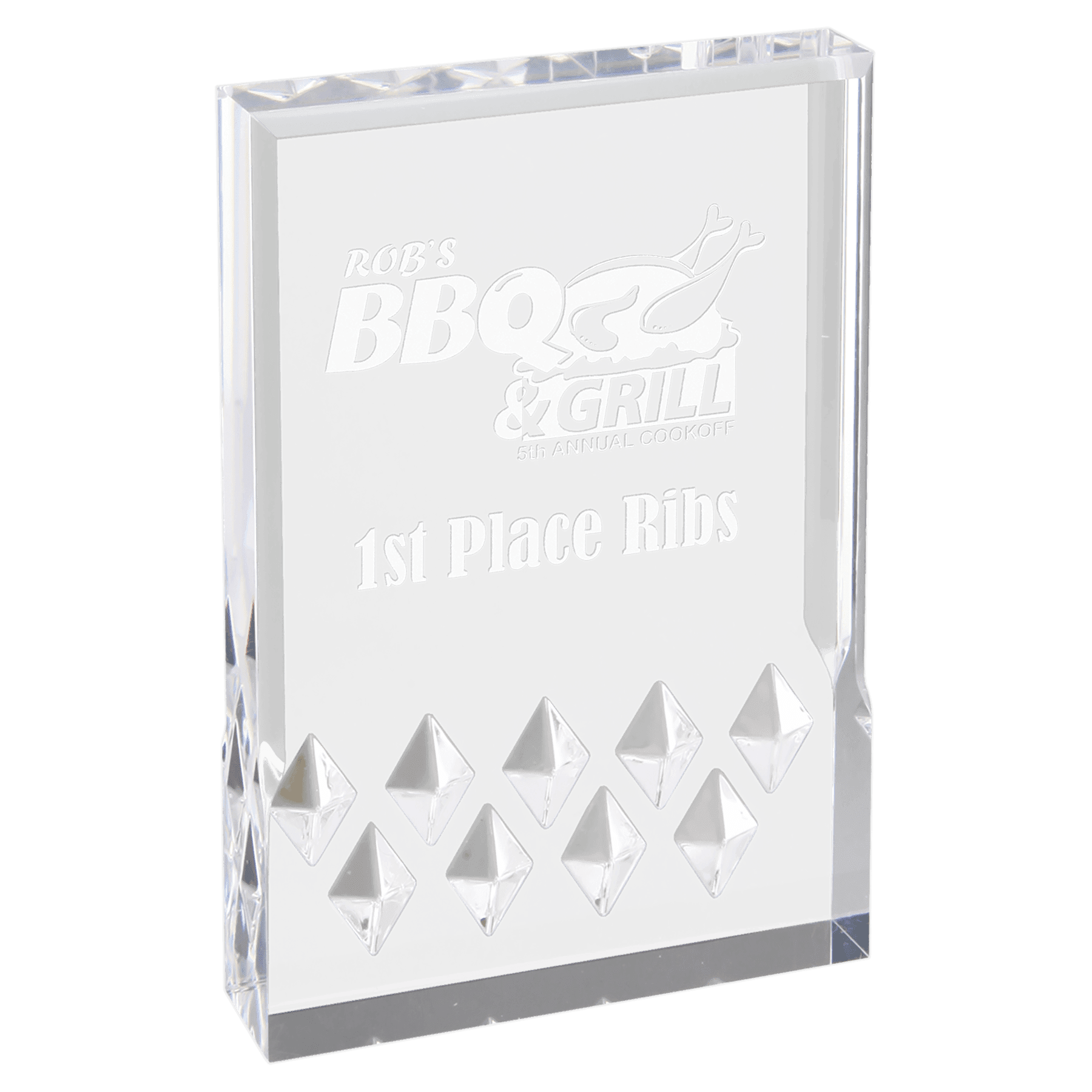 8" Silver Diamond Mirage Acrylic