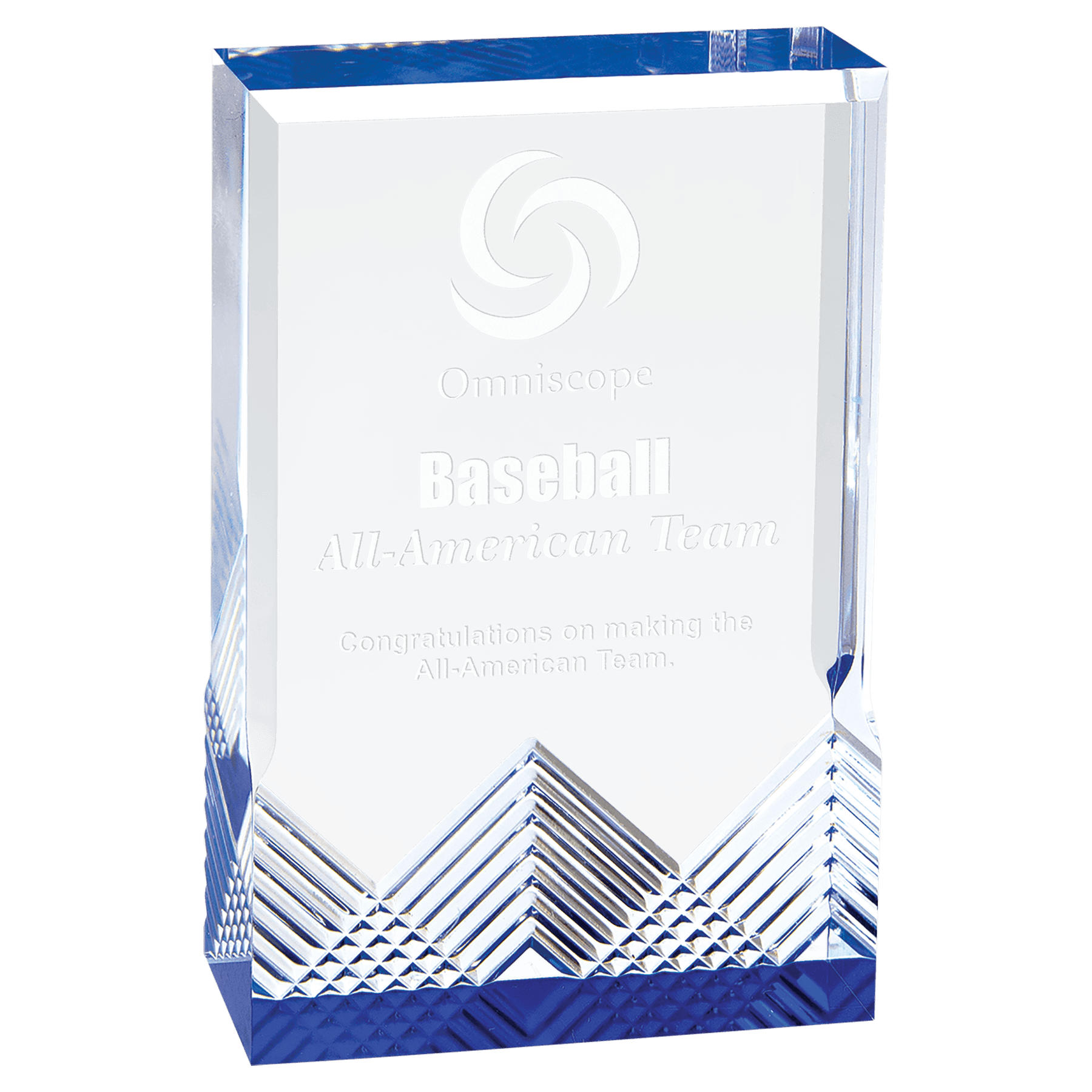 3 1/2" x 5" Blue Apex Mirage Acrylic