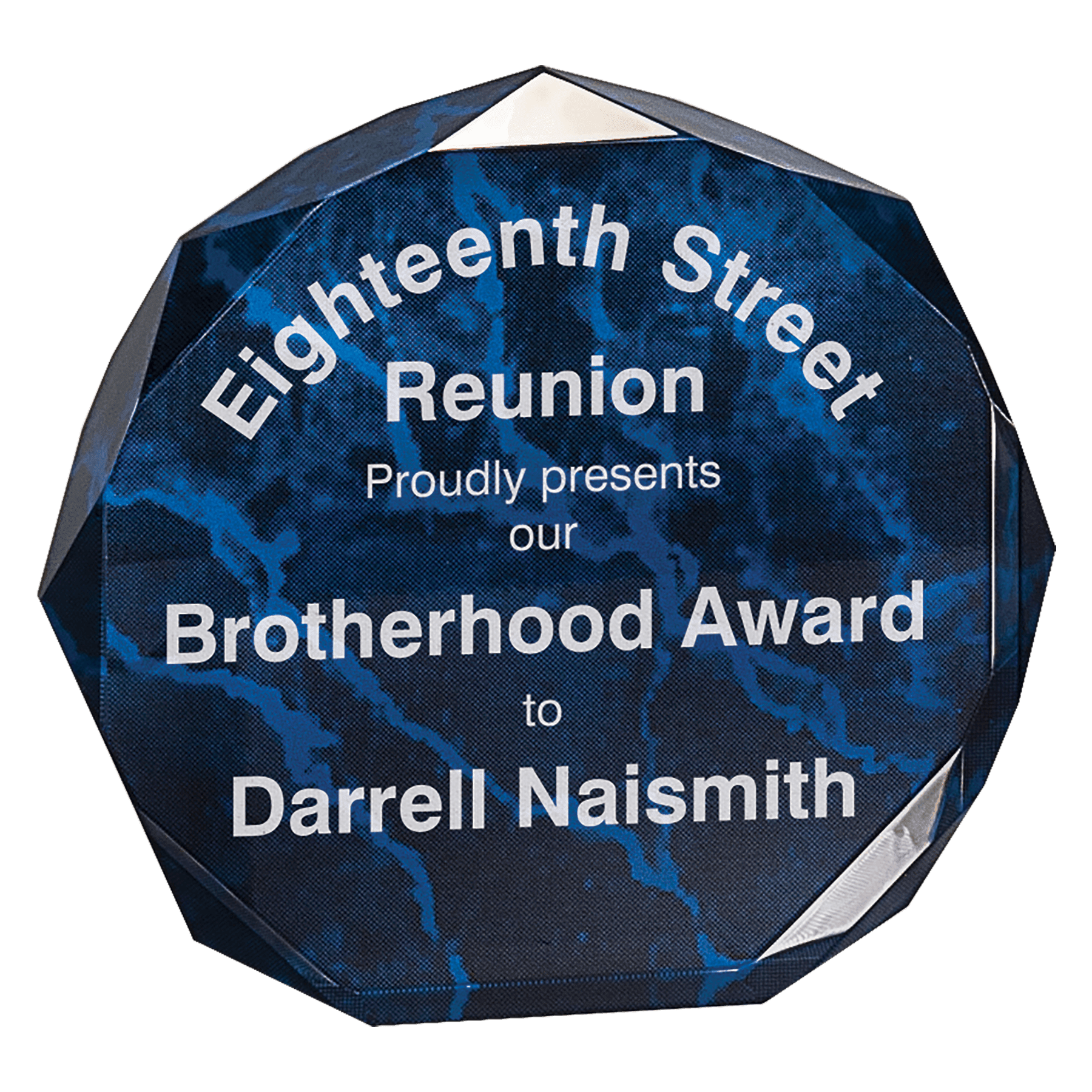 7" Blue Marble Octagon Acrylic