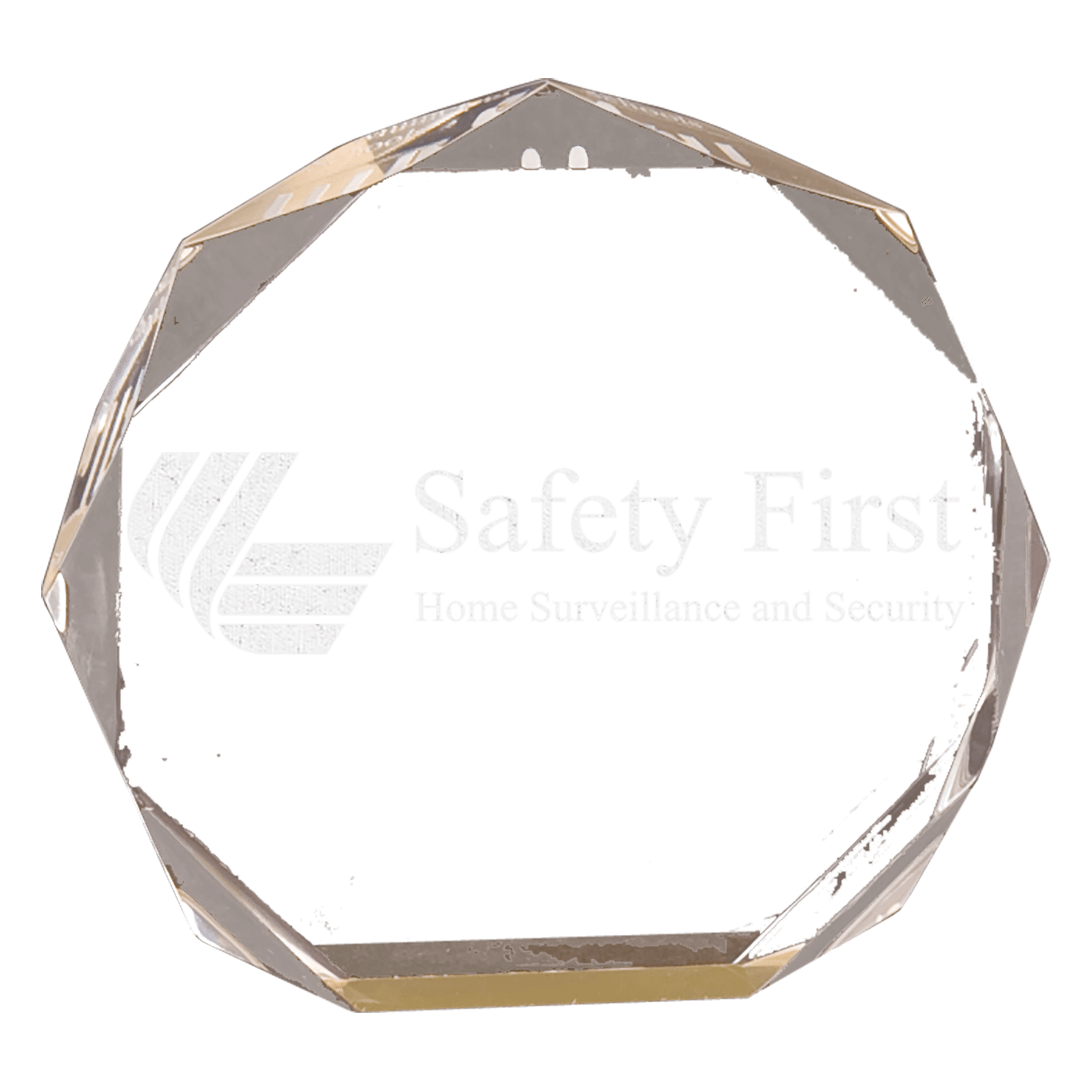 7" Gold Octagon Acrylic