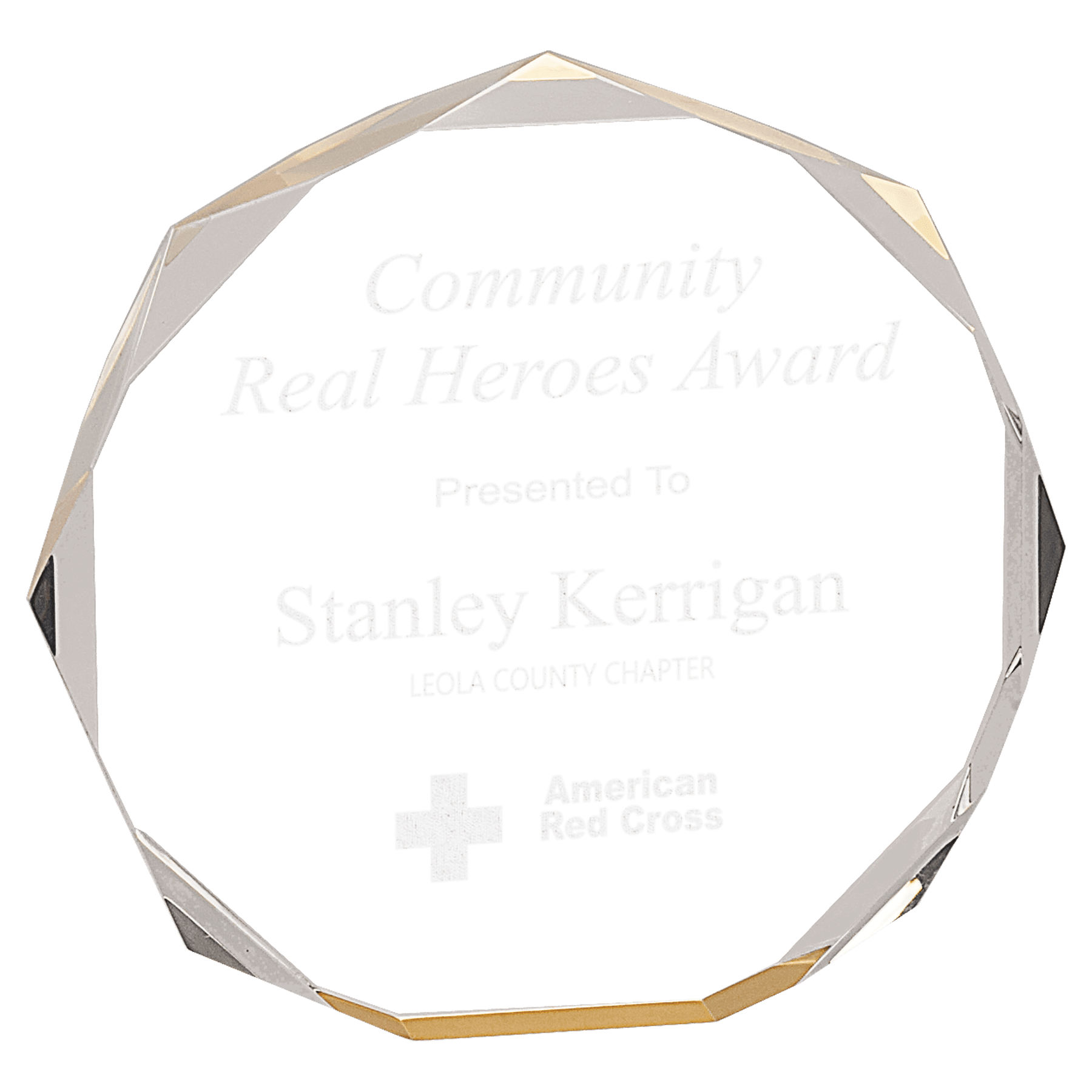 7" Green Marble Octagon Acrylic