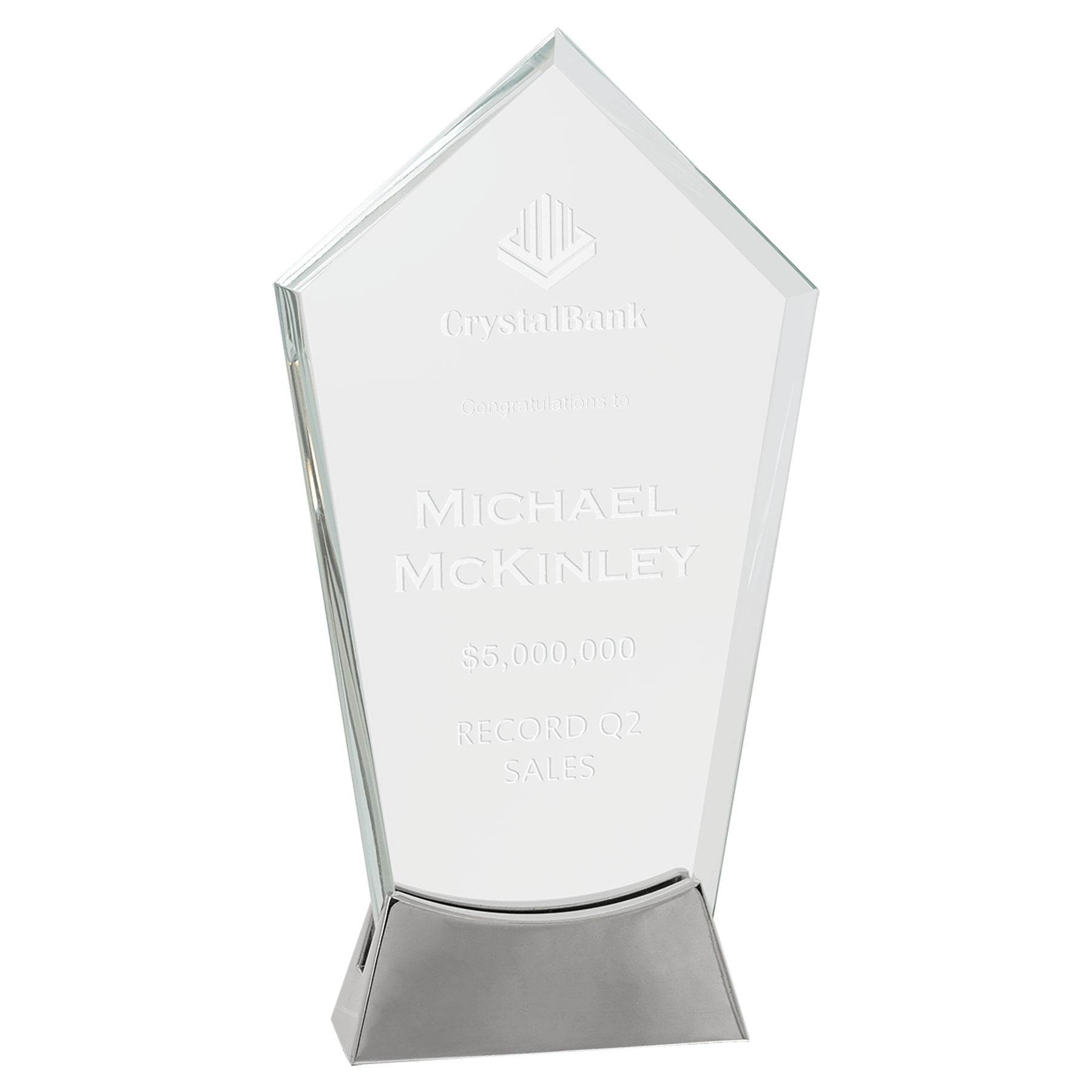 Peak Platinum Glass with Full Metal Base