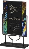 Blue Art Rectangle Acrylic with Iron Stand