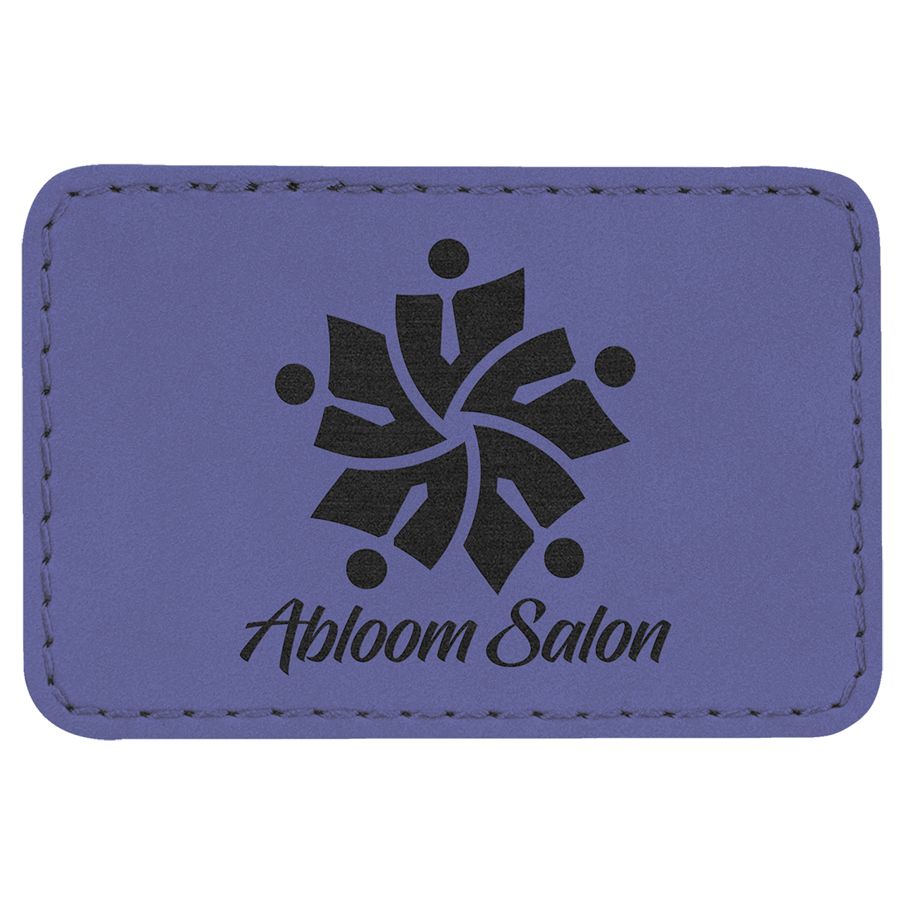 Purple Leatherette Rectangle Patch