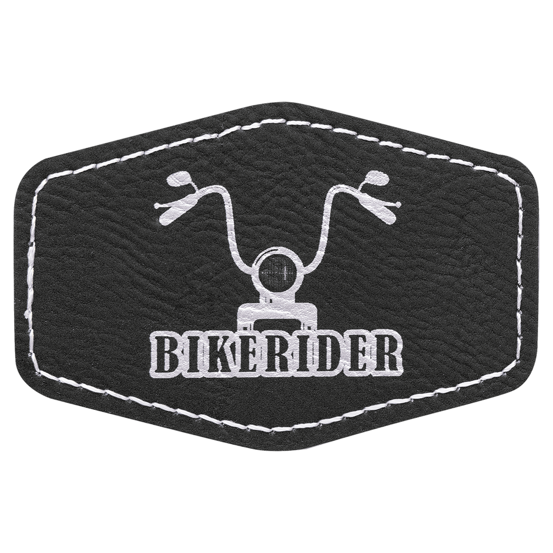 Black/Silver Leatherette Hex Patch