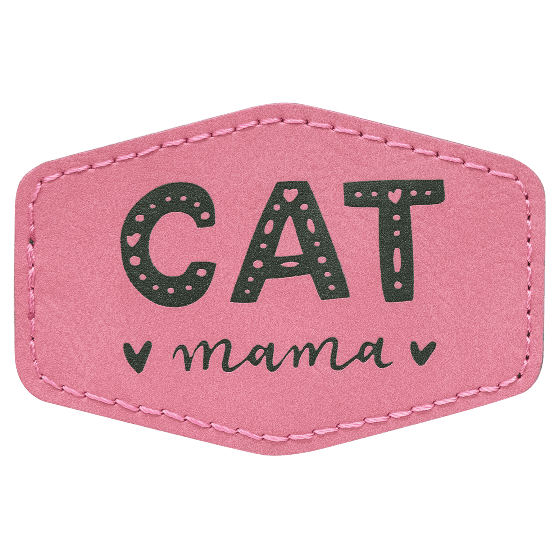 Pink Leatherette Hex Patch