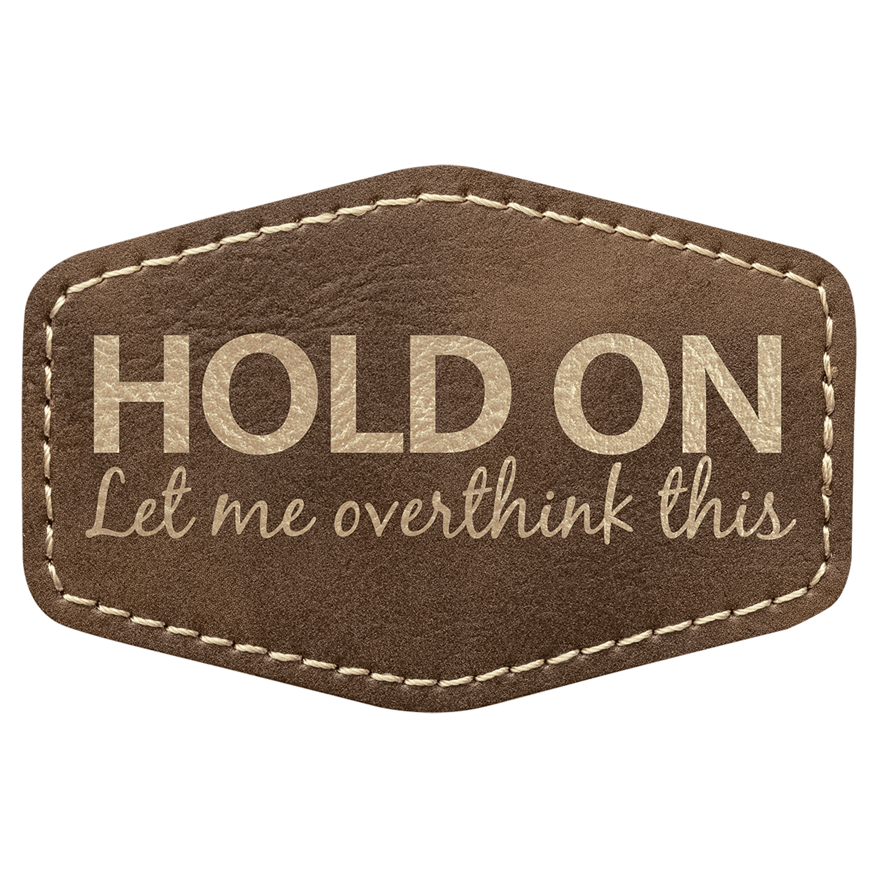 Rustic/Gold Leatherette Hex Patch