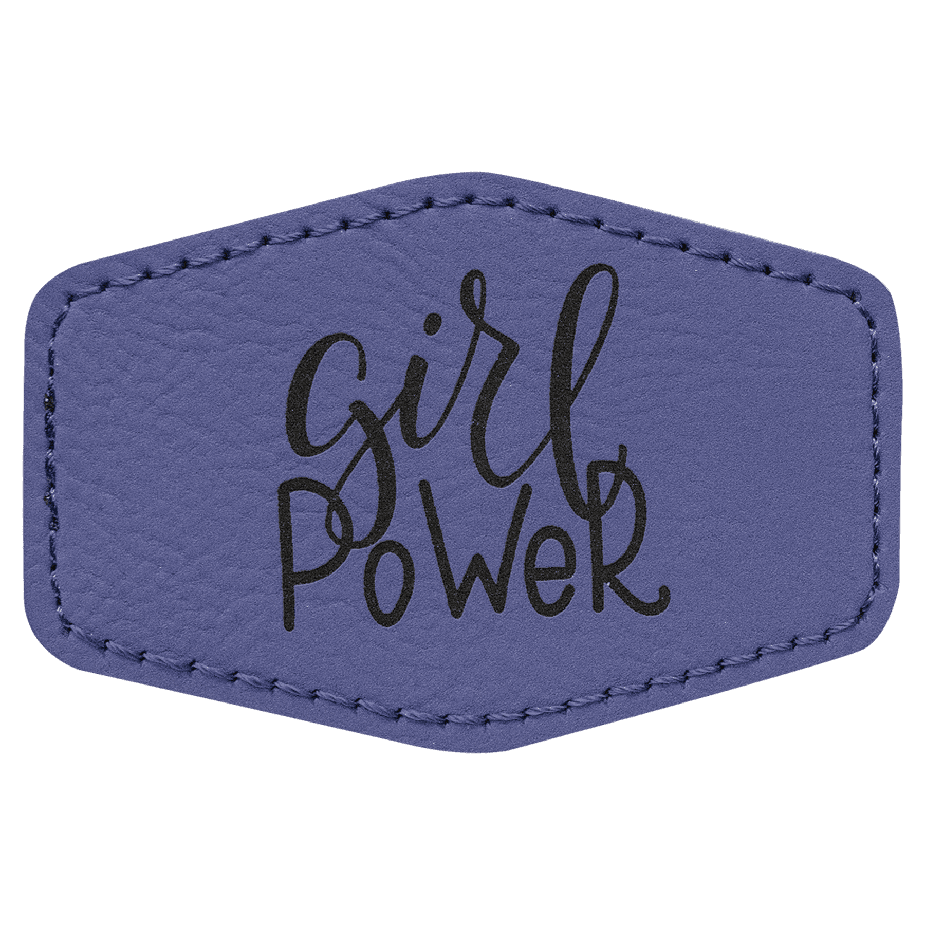 Purple Leatherette Hex Patch