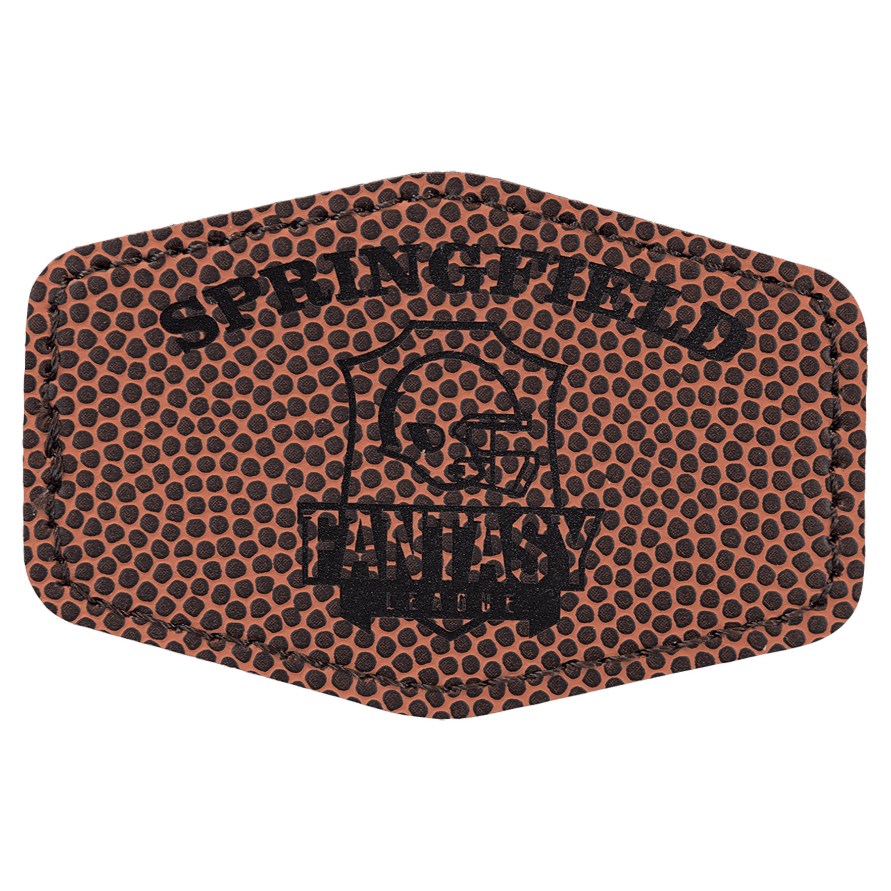Football Leatherette Hex Patch